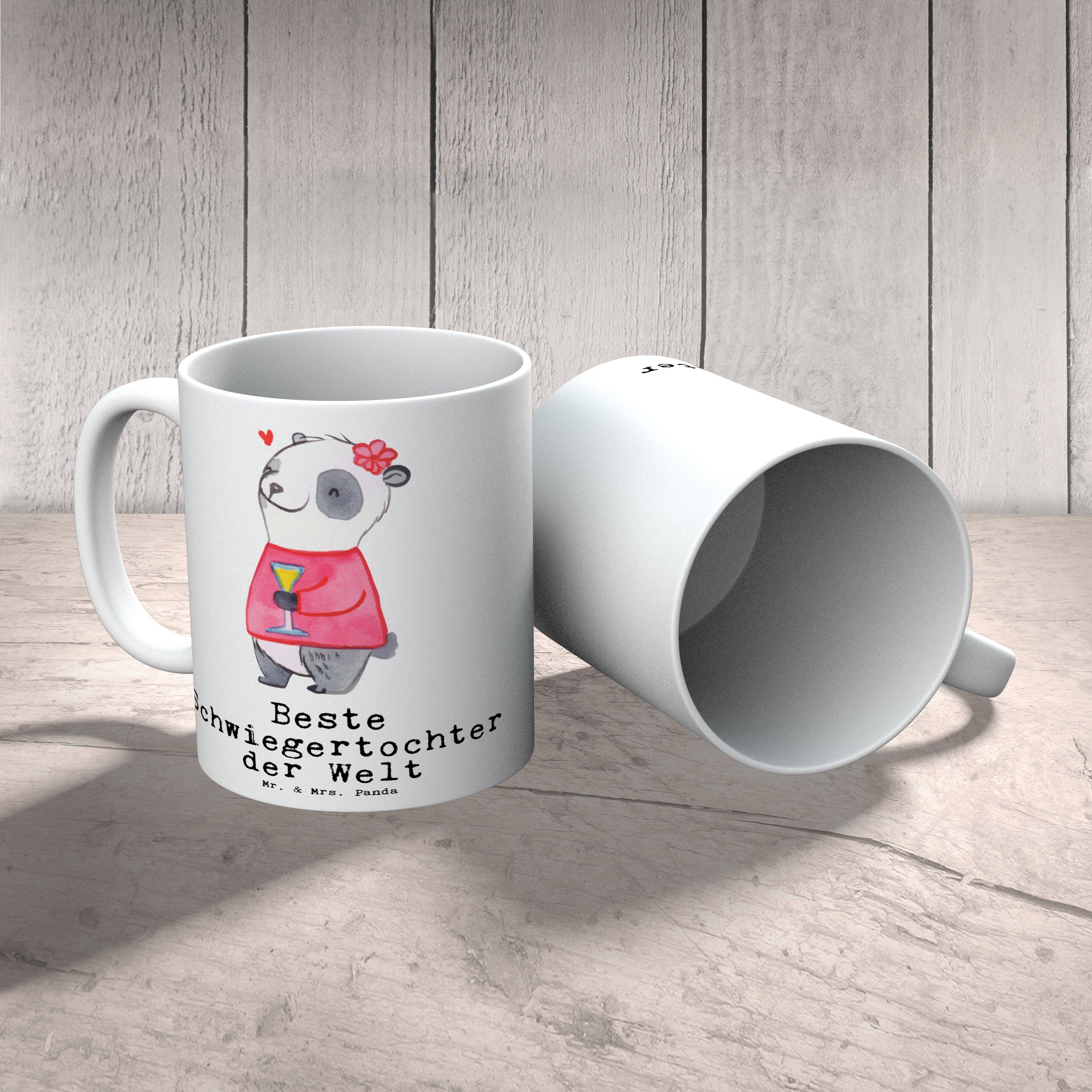 Tee, Becher, Mrs. Panda Panda Mr. & Keramik Weiß Dankeschön, - Tasse Kaffeetasse, Freude machen, Geschenkidee, Schenken, Schwiegertochter der Geschenk, Welt - Kaffeebecher, Beste