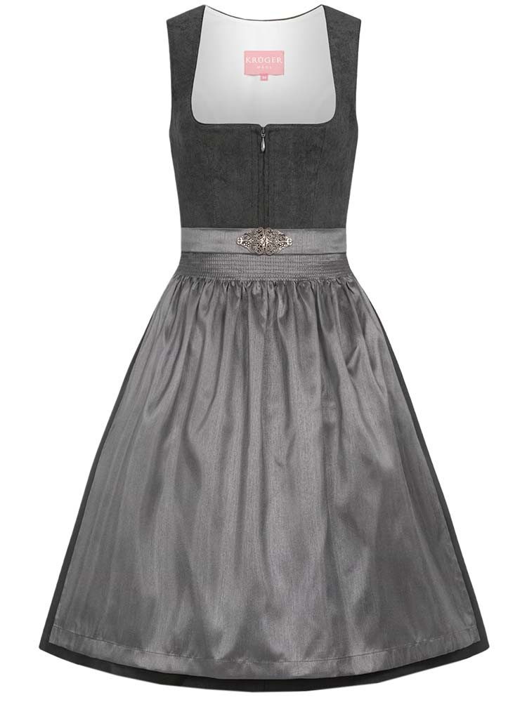 Krüger Madl Dirndl Dirndl Evi 60cm Länge anthrazit