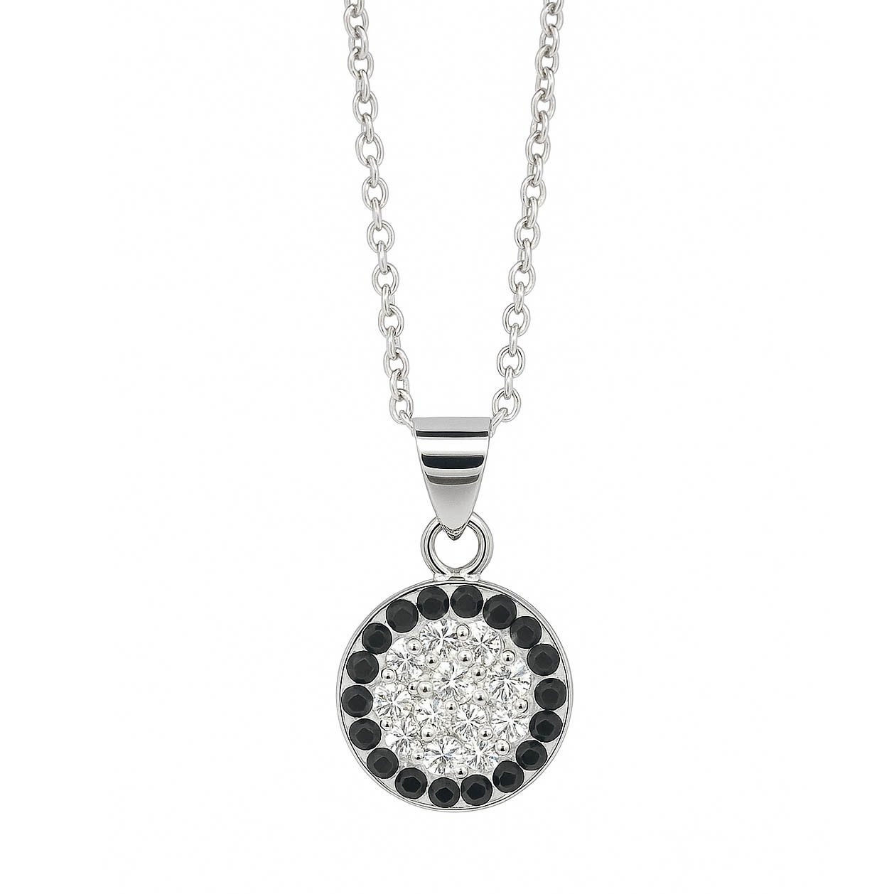 Kette mit Anhänger Elegante Halskette „Natalie“ aus 925 Silber mit Preciosa Kristallen