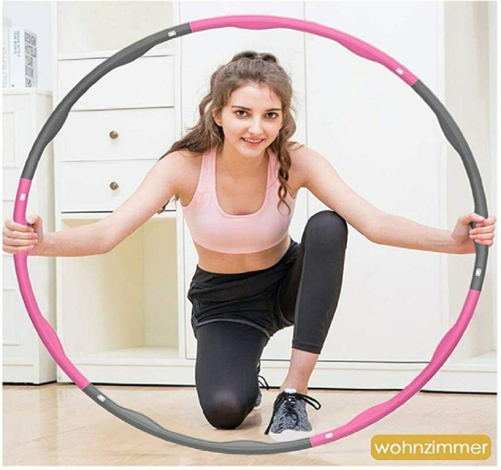Hula Hoop Reifen 8 Teile; 1,2kg Fitness Erwachsene Hoopdance Bauchtrainer 