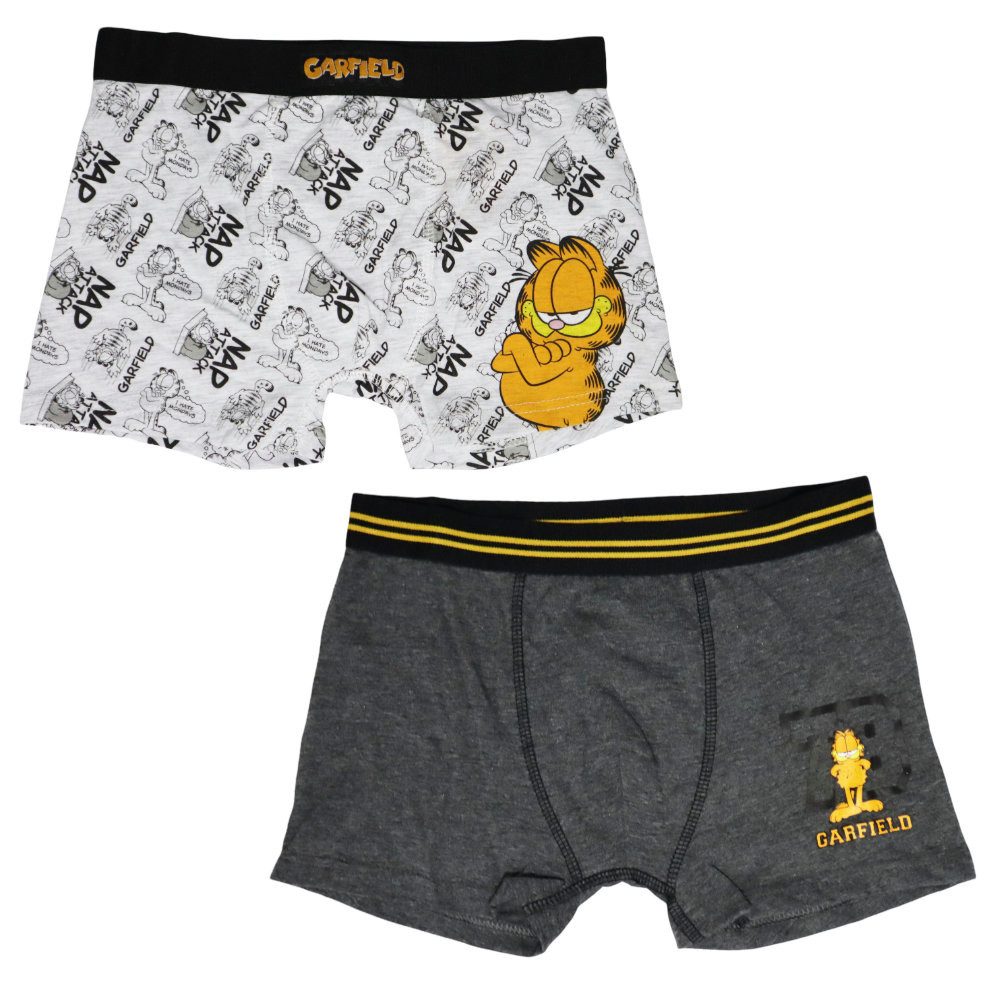 Garfield Boxershorts Garfield der Kater Jungen Boxershorts Unterhose 2er Pack Gr. 134 bis 164