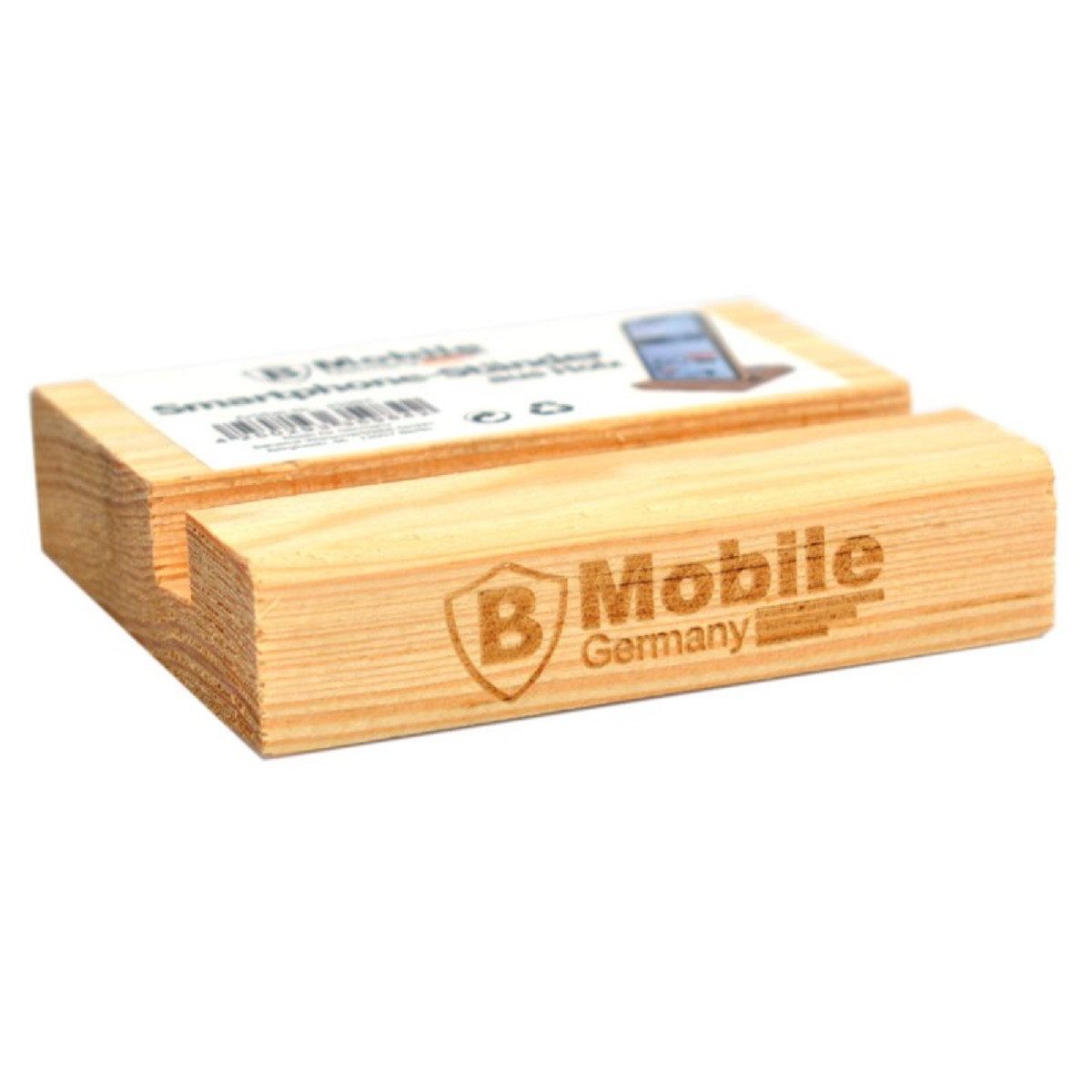 B-Home Handy-Halterung Smartphone-Ständer aus Holz – Universelle Halterung für Handy – Bild 2 von 4