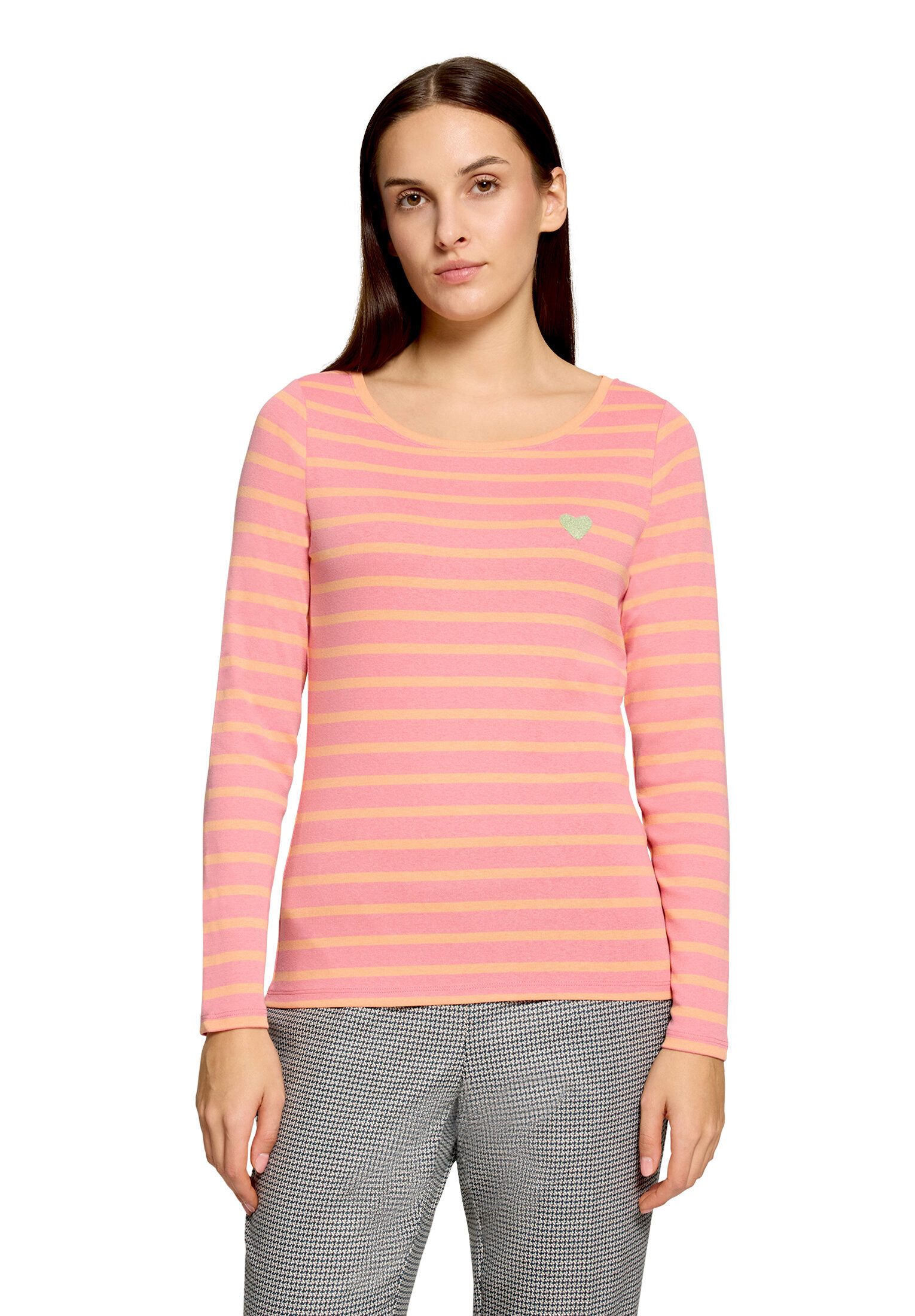 Cartoon Kurzarmshirt Damen mit Rundhalsausschnitt (1-tlg)