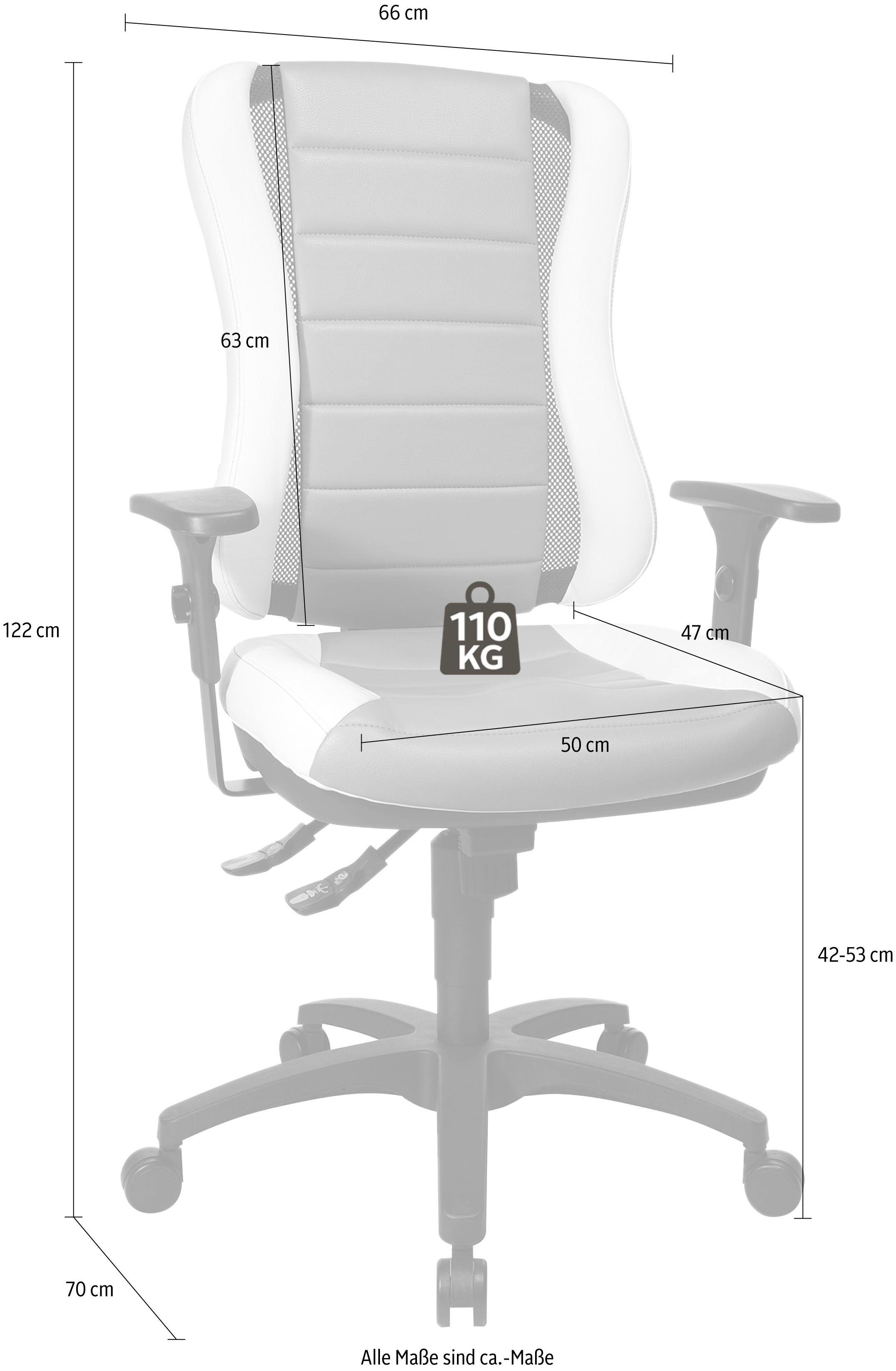 weiß/grau Point RS TOPSTAR Head Bürostuhl