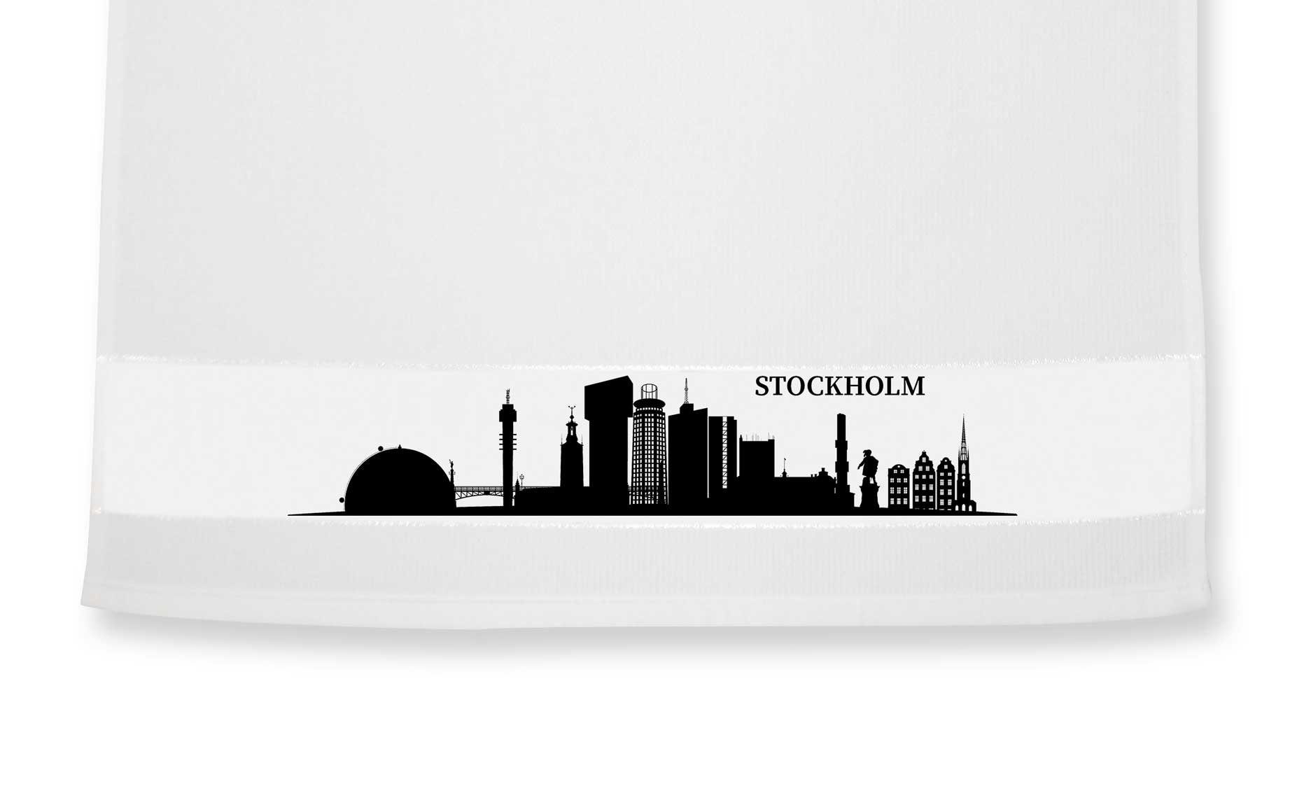 die Stadtmeister Geschirrtuch Skyline Stockholm