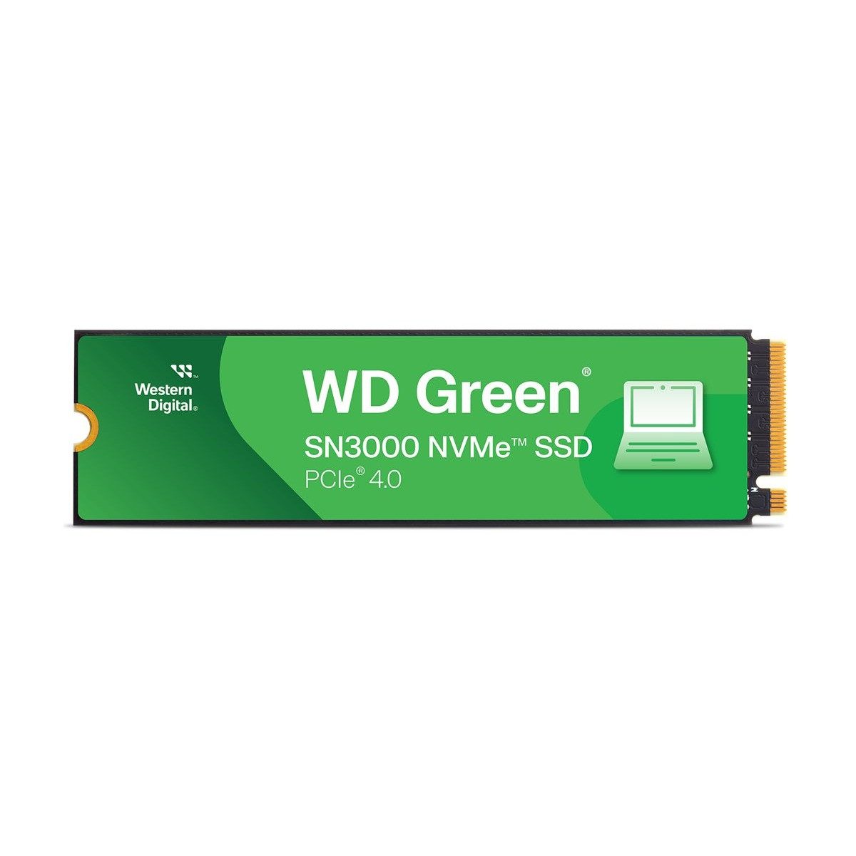 Western Digital SN3000 500GB NVMe SSD Gen4 M.2 interne SSD (500 GB) M.2" 5000 MB/S Lesegeschwindigkeit, 4100 MB/S Schreibgeschwindigkeit, PCIe Gen4, NVMe, nCache 4.0, M.2 2280, QLC NAND