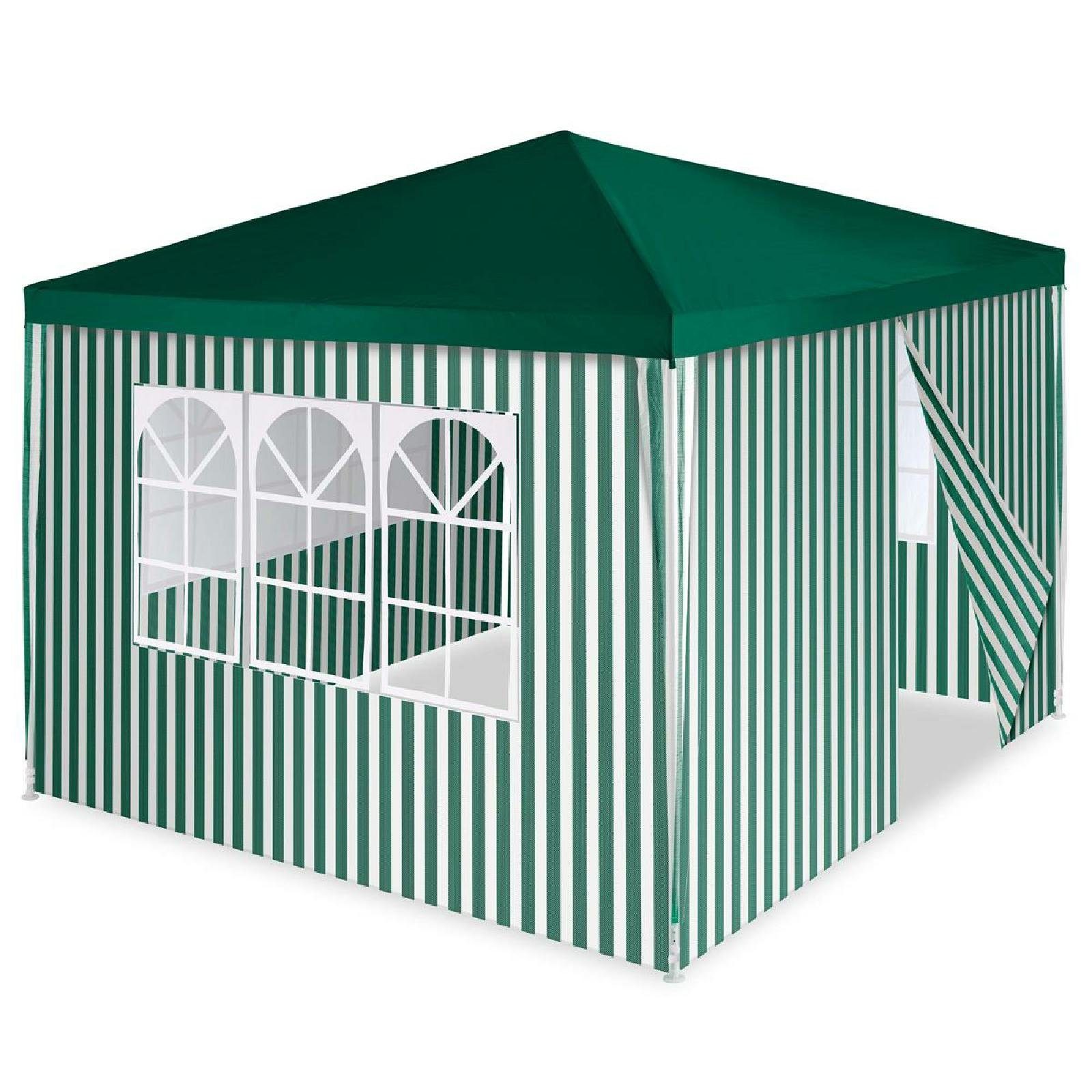 Faltpavillon Pavillion PE grün, 3 x 3 m inkl. 4 Seitenteilen