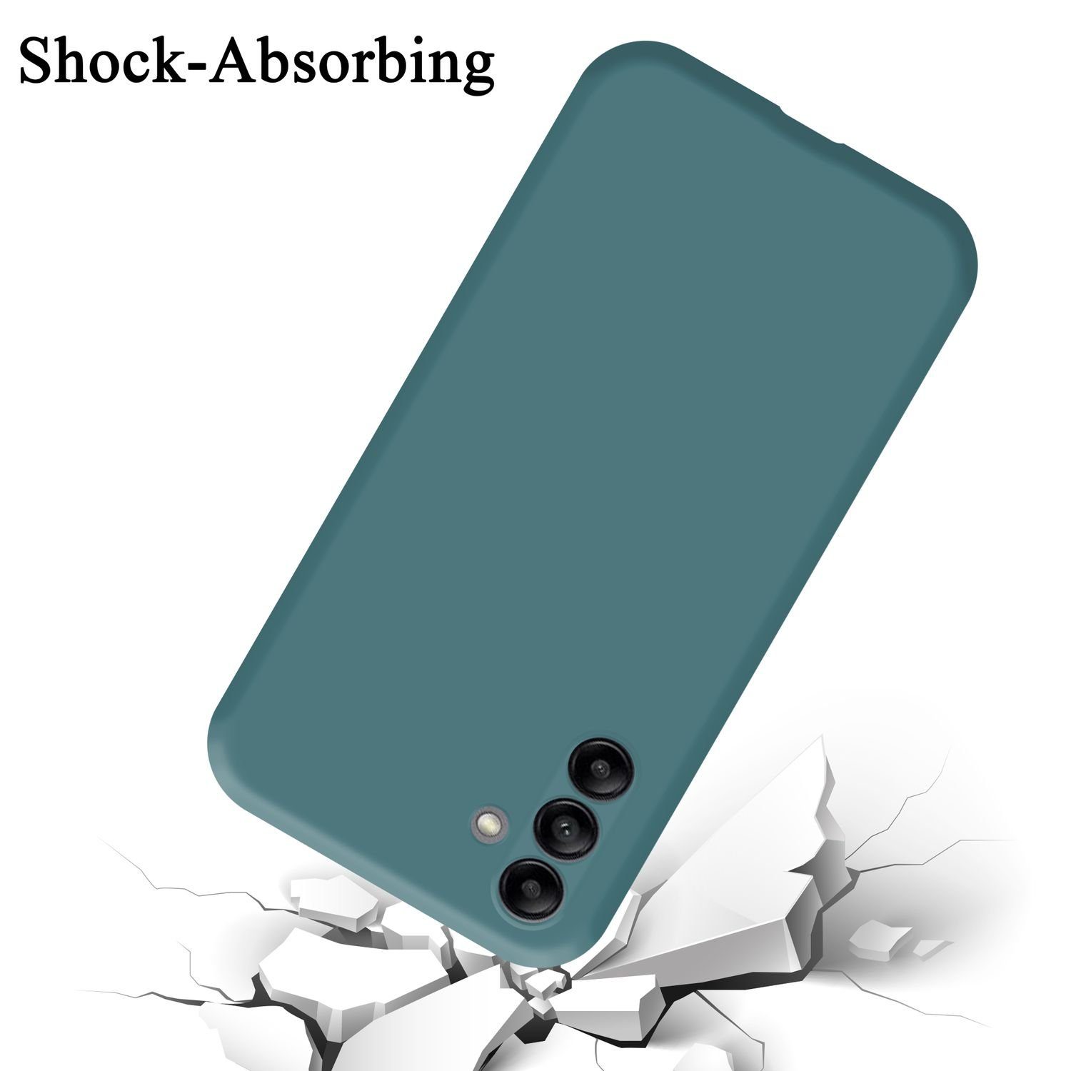 Cadorabo Handyhülle für Hülle Samsung Galaxy A04s, Flexible Hülle TPU Silikon Schutzhülle Back Cover Case