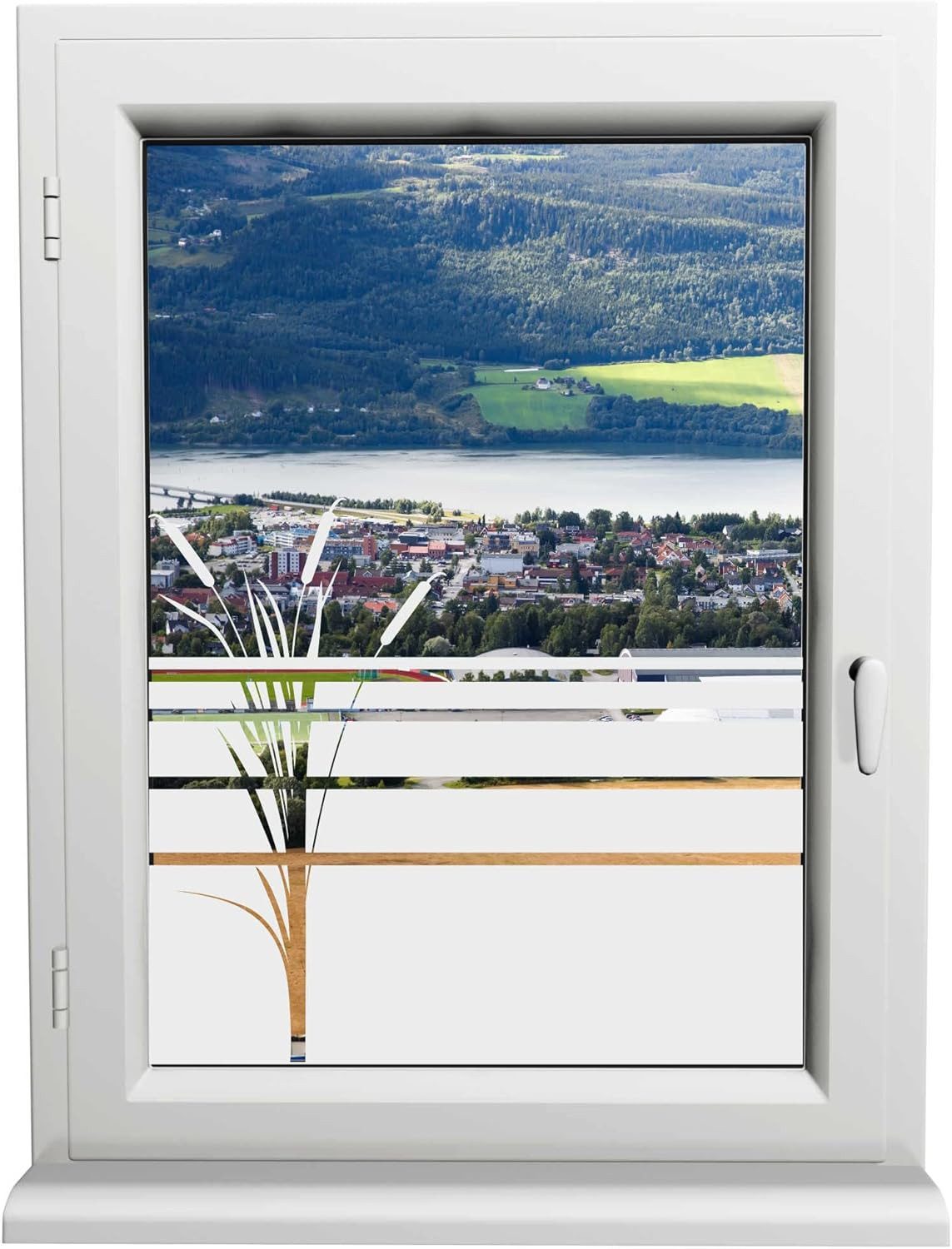 INDIGOS UG Fensterfolie Glasdekor Sichtschutzfolie Rohrkolben – Eleganz & S günstig online kaufen