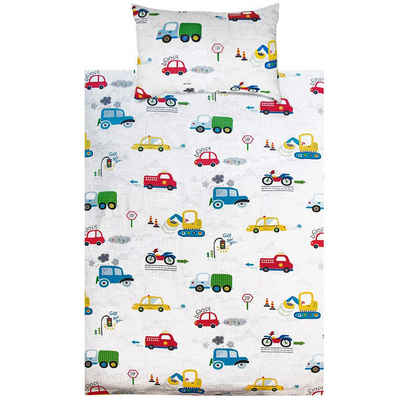Babybettwäsche »CAR/ZOO«, KEAYOO, Autos Muster 100% Baumwolle mit Reißverschluss