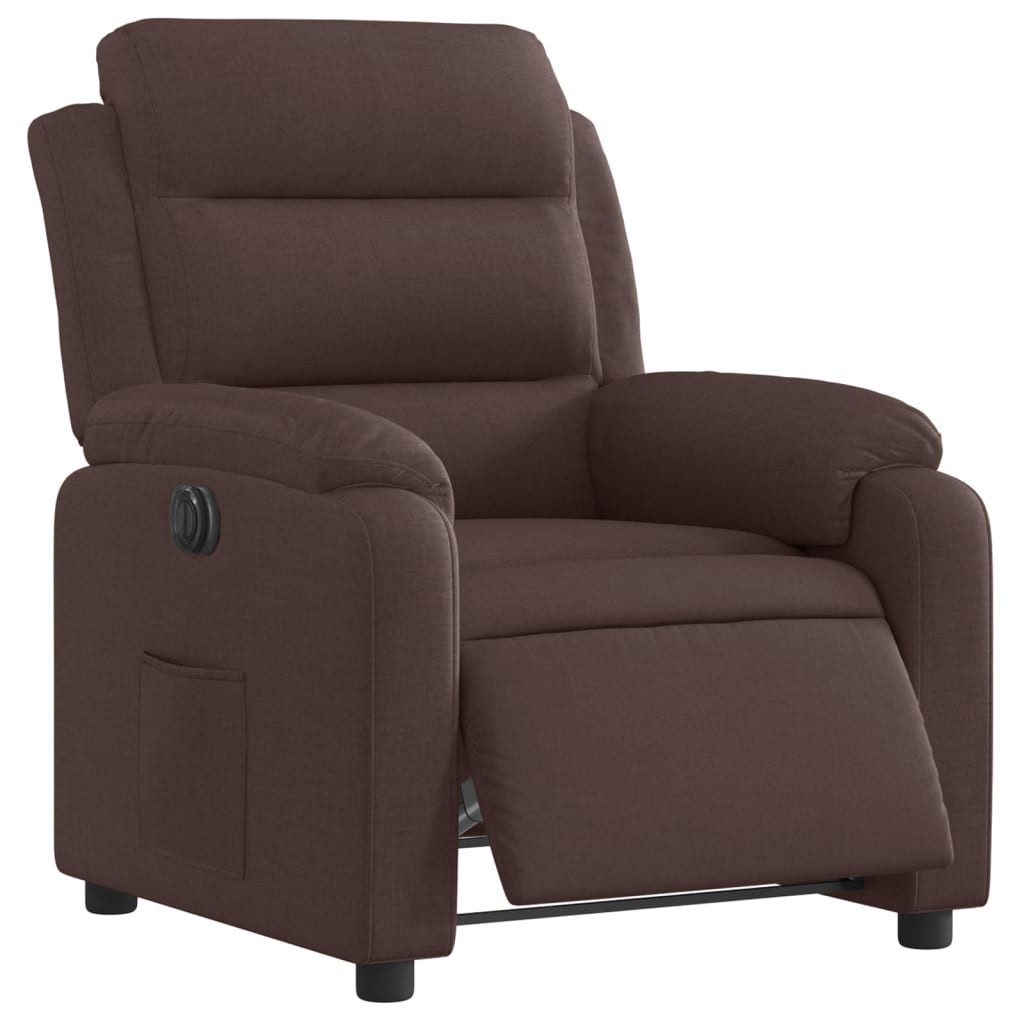 vidaXL Sessel Relaxsessel Elektrisch Dunkelbraun Stoff günstig online kaufen