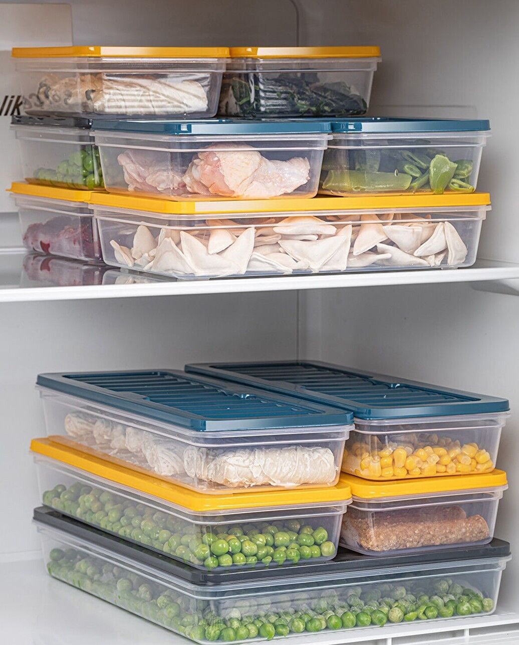 Parpalinam Frischhaltedose Kühlschrank Organizer Gefrierdose Set Vorratsbehälter Frischhaltedose, (4-tlg), Premium Kühlschrank, Gefrierschrank Organizer, luftdicht Vorratsdosen