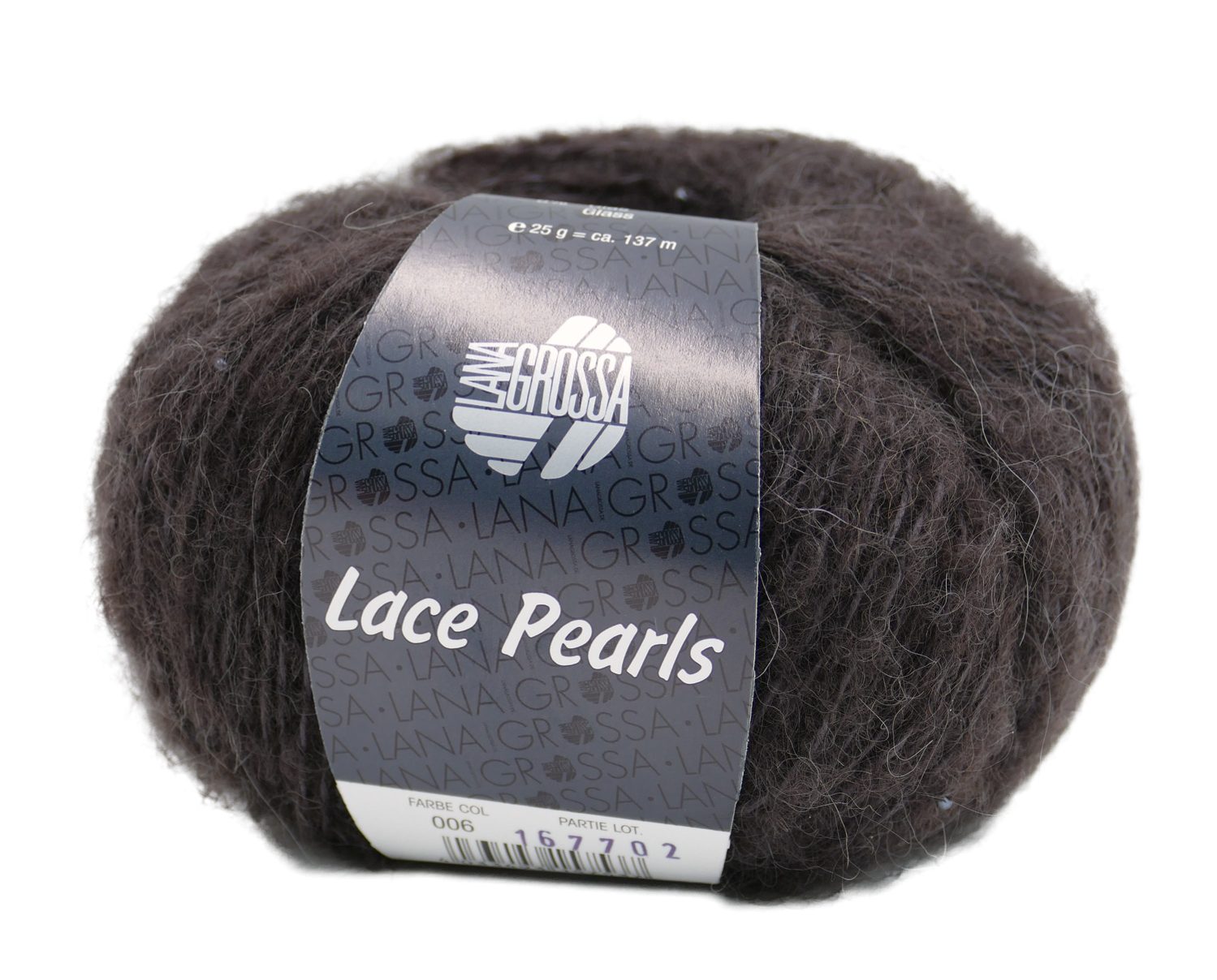 LANA GROSSA Lace Pearls & Lace Pearls Degradé Häkelwolle, 137 m (Wolle zum stricken und häkeln, Lacegarn)