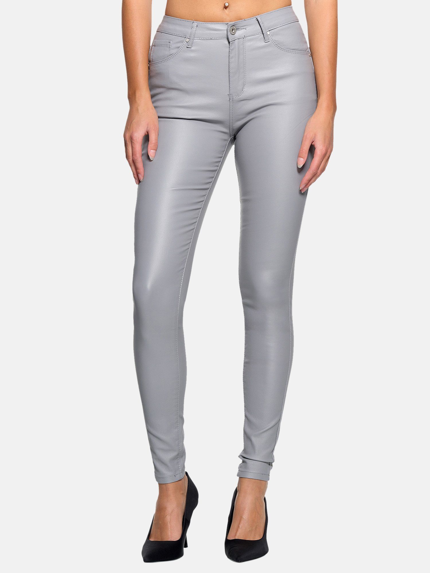 Elara Lederhose Elara Damen Hose Kunstleder günstig online kaufen