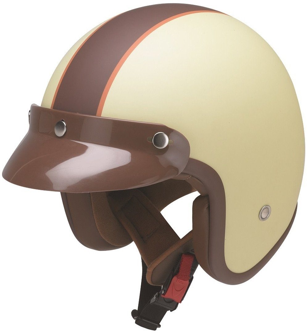 Redbike Motorradhelm RB 752 Vanilla Jethelm, Ratschenverschluss