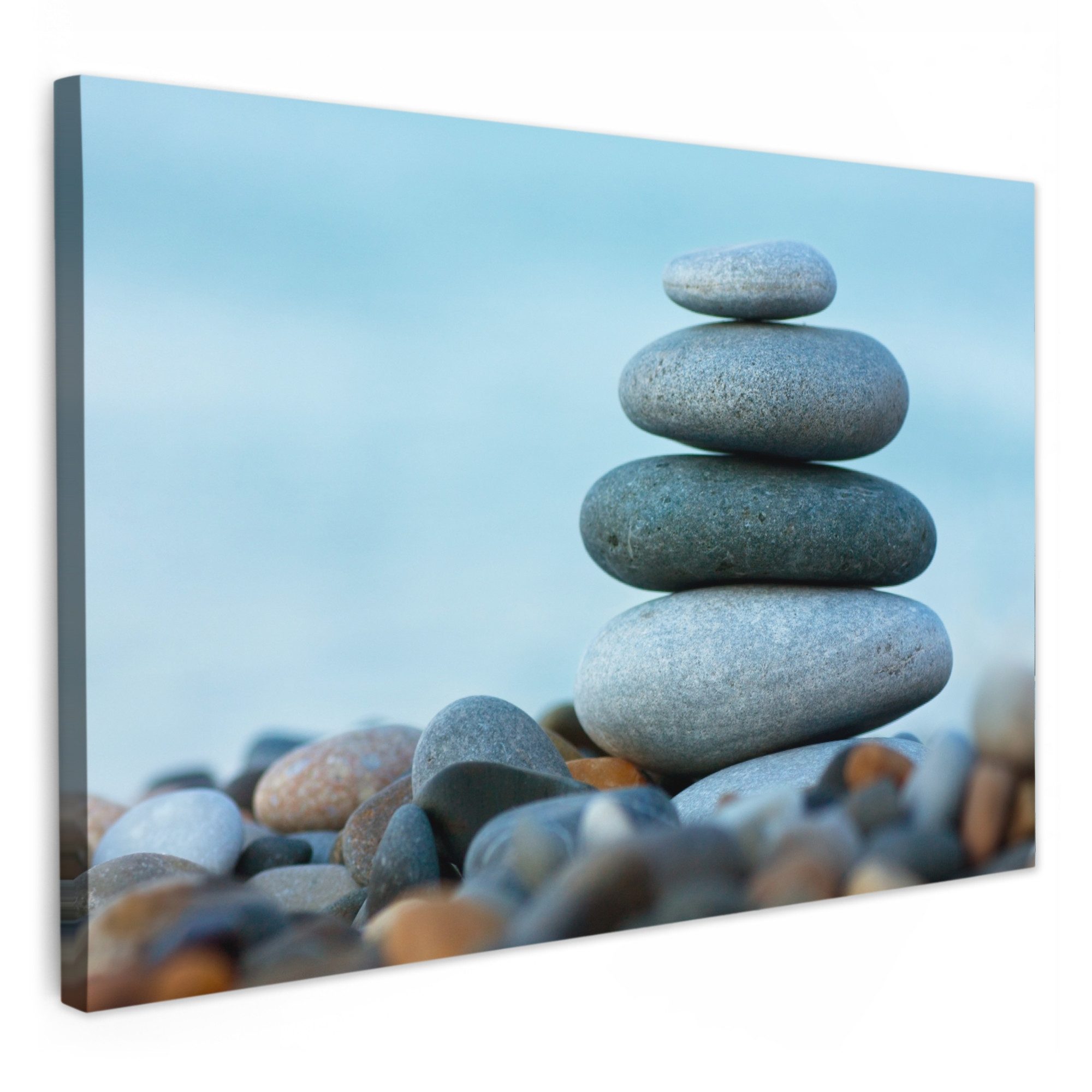 OneMillionCanvasses® Leinwandbild Steine - Landschaft - Meer - Zen, Fotodru günstig online kaufen