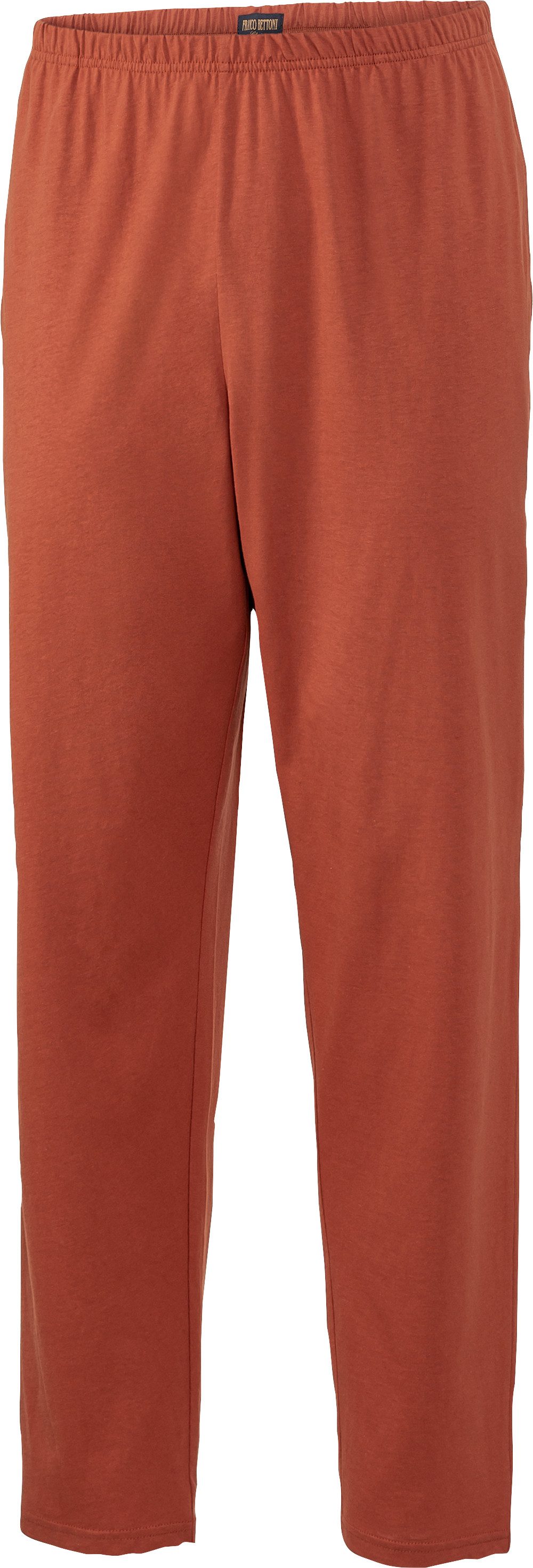 Franco Bettoni Pyjama (Spar-Set, 4-teiliges Pyjama-Set: 2 Langarmshirts und 2 Hosen) aus reinster Baumwolle