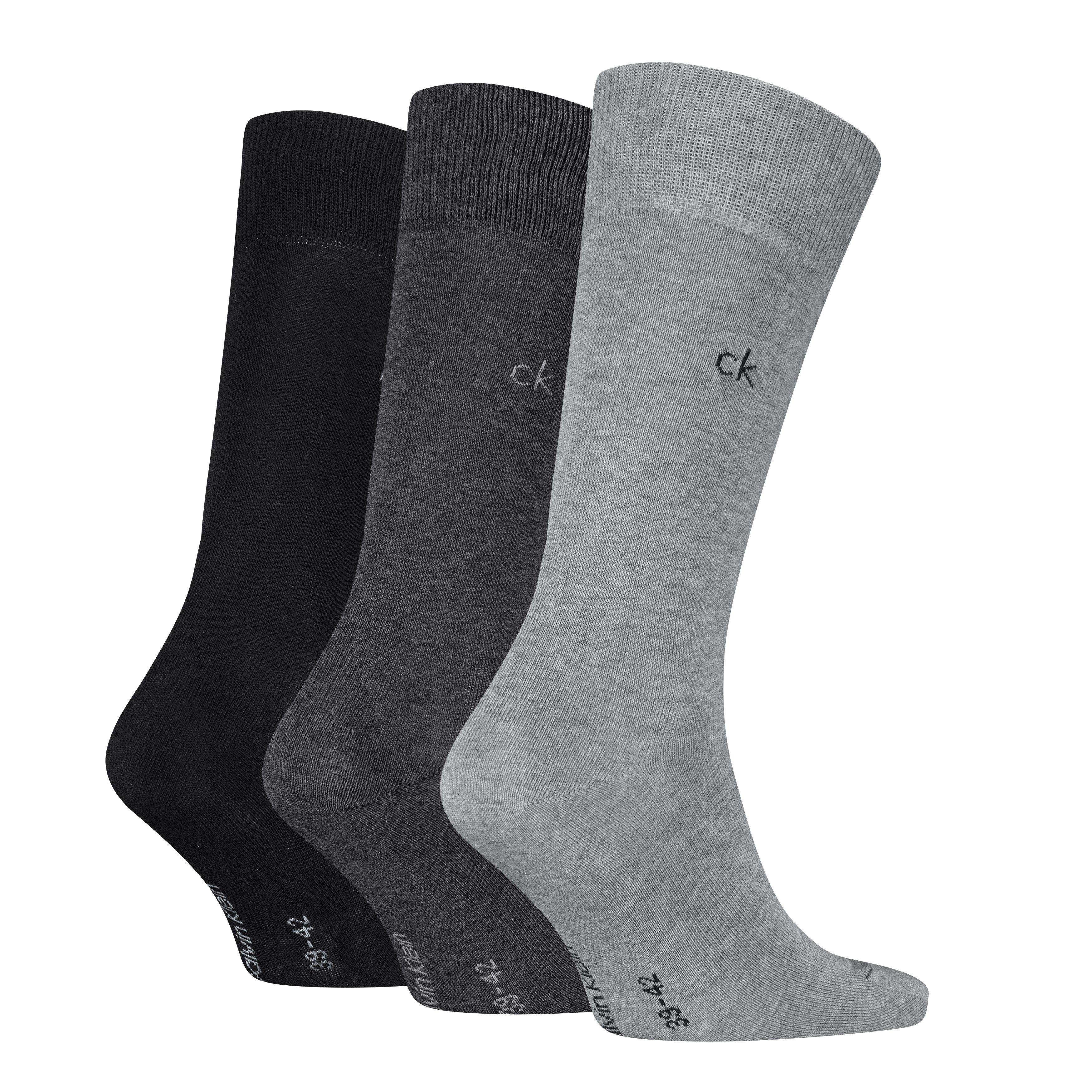 Calvin Klein Socken CK MEN SOCK (3 Paar) uni, Cotton-Mix, breiter Bund