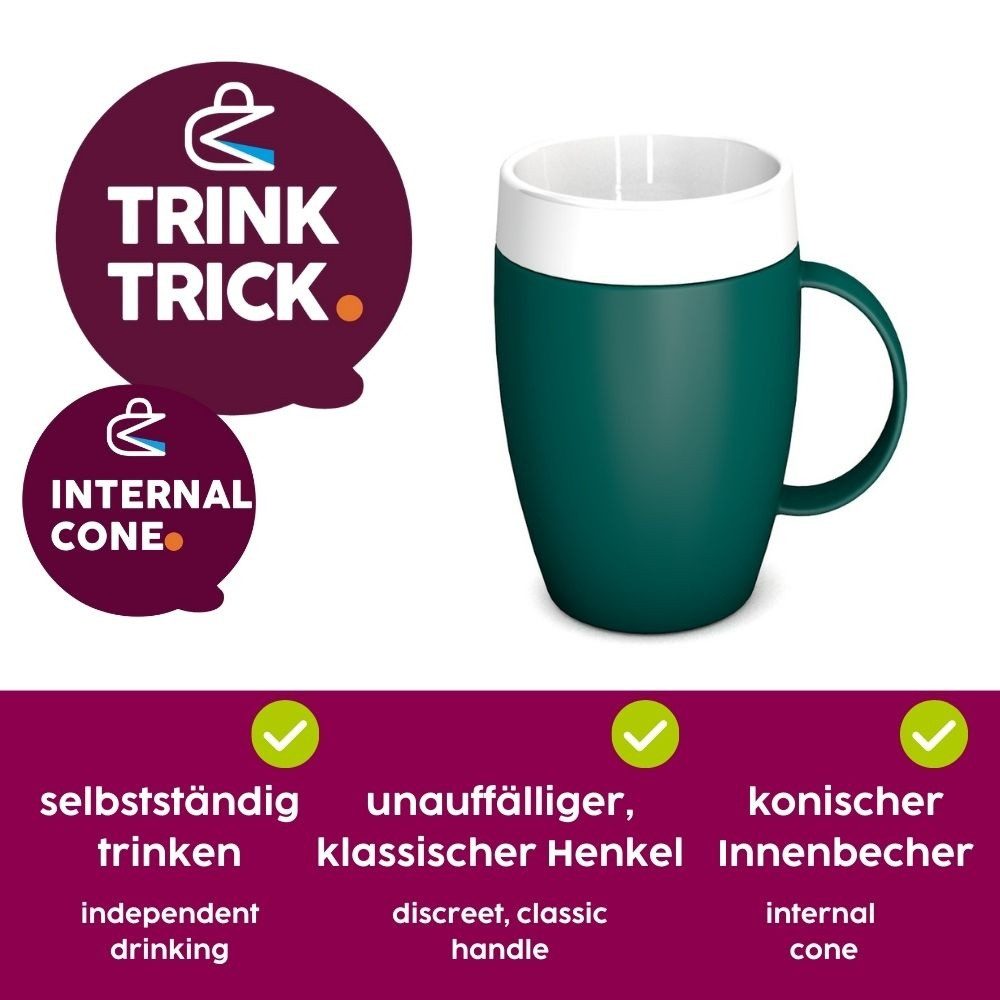 Ornamin Schnabelbecher Becher mit Trink-Trick, Trinkhilfe l Selbstständig trinken l Alltagshilfe l Pflegebedarf – Bild 4 von 5