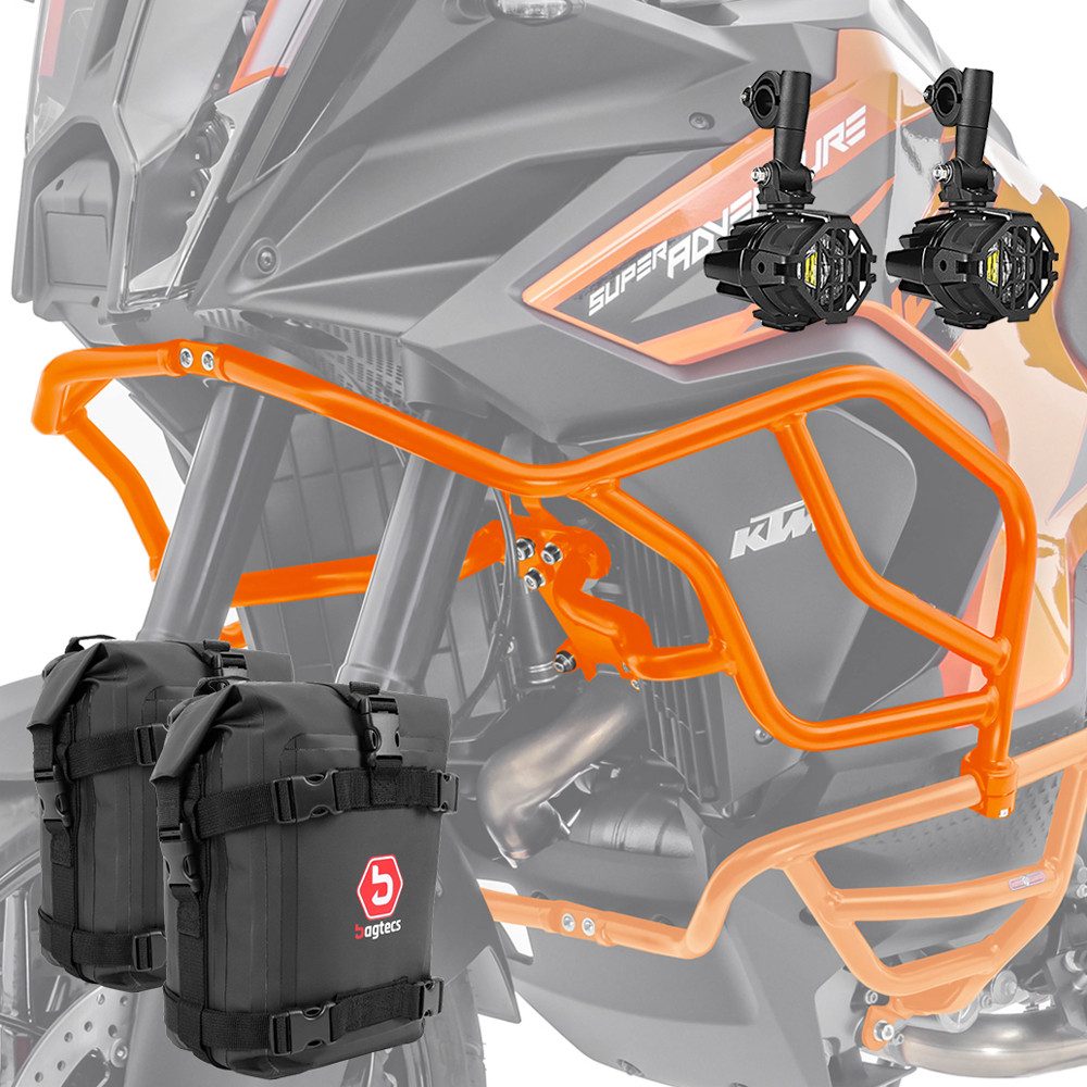 Motoguard Motor-Schutzhülle Sturzbügel + Scheinwerfer + Tasche X21 für KTM 1290 Super Adventure R