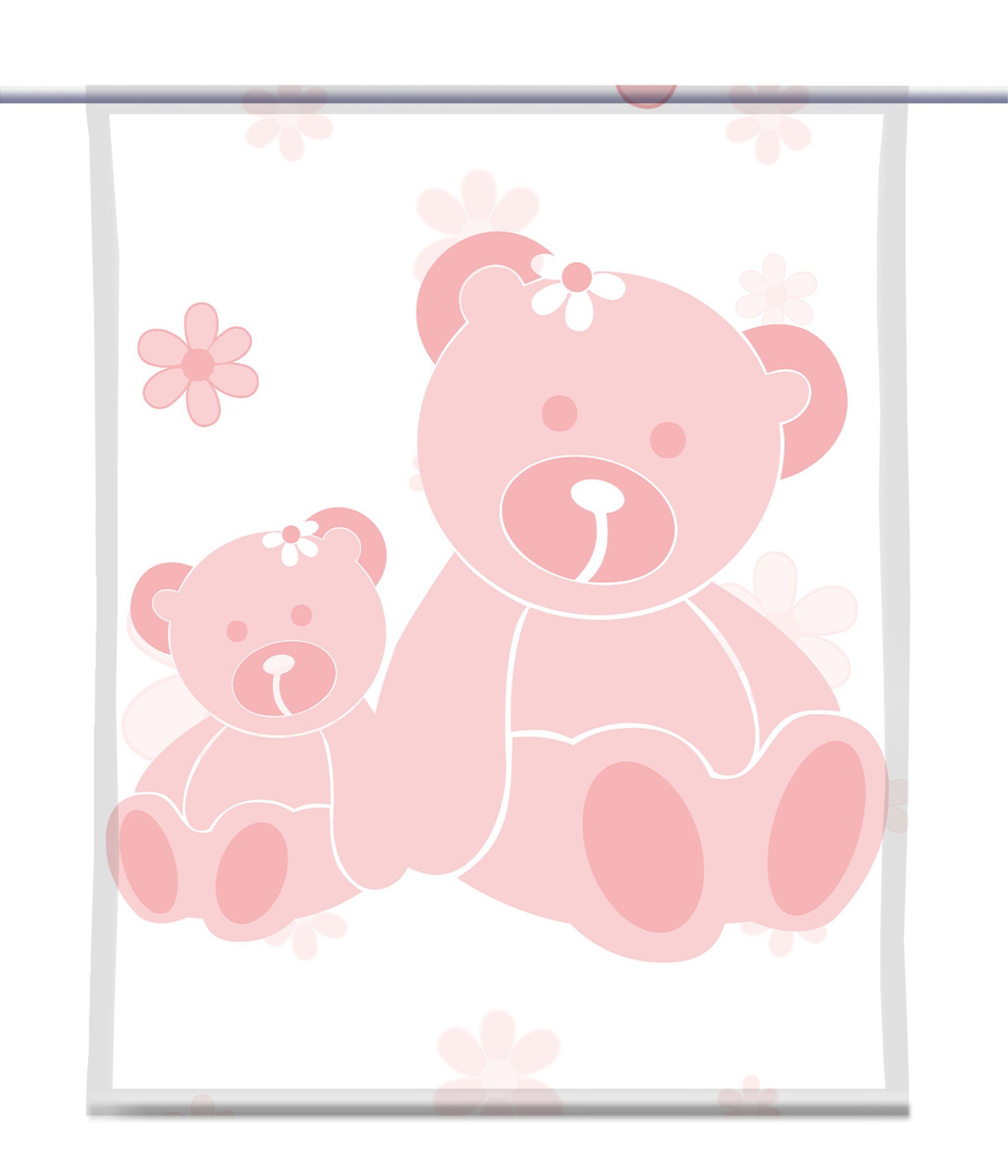 gardinen-for-life Scheibengardine newborn rosa eckig - BABY - Scheibenhänger - B-line