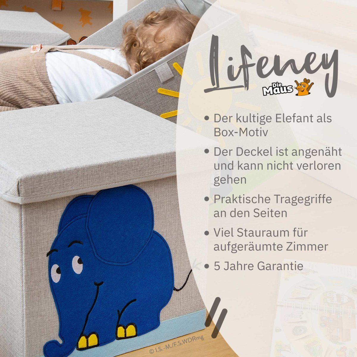 Lifeney Faltbox Aufbewahrungsbox, Spielzeugkiste, Kinderzimmer Organizer, günstig online kaufen