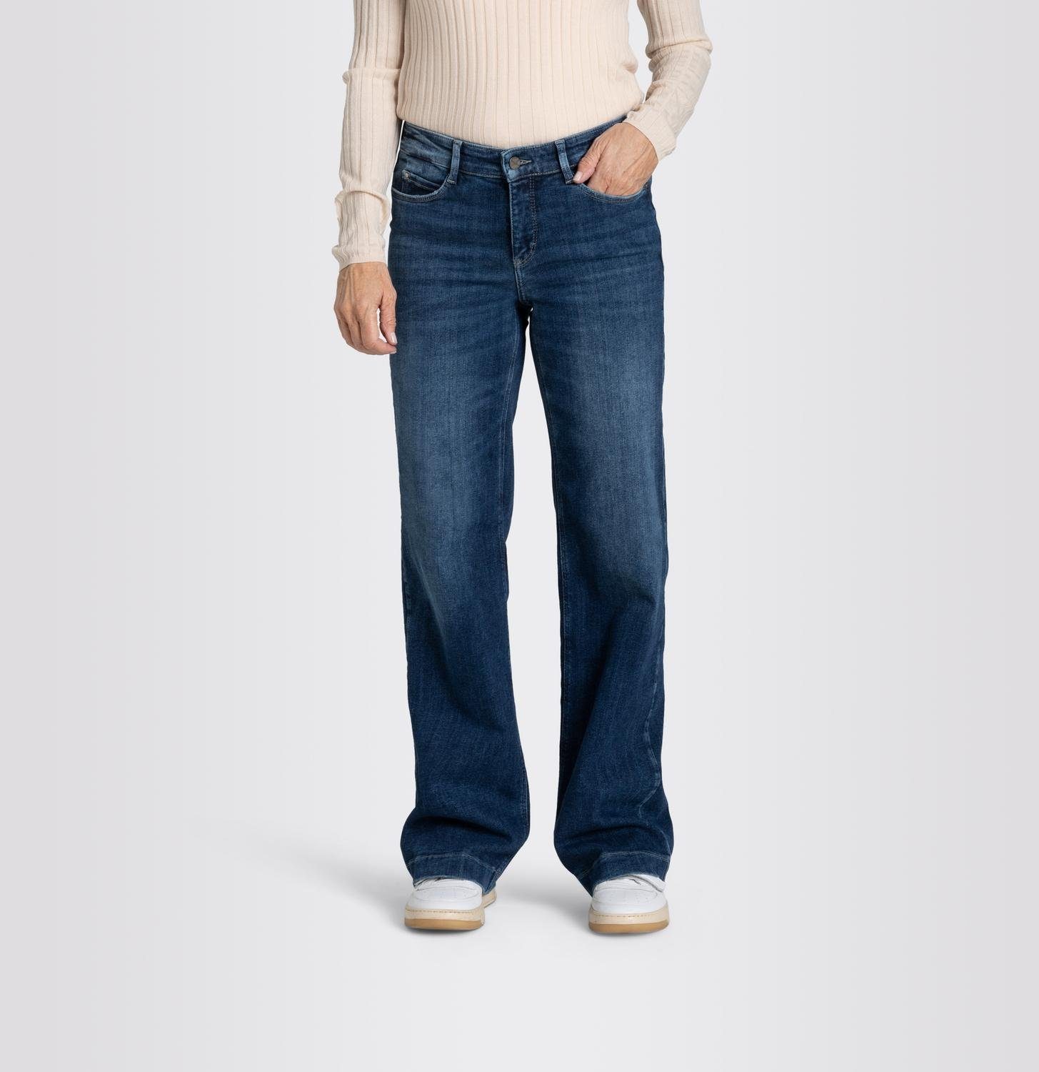 Regular-fit-Jeans MAC WIDE schwarz DREAM