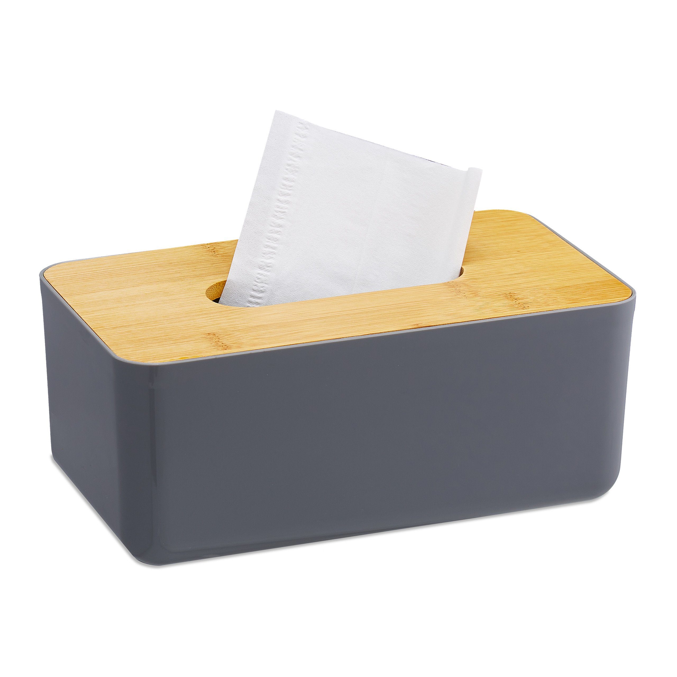 Badorganizer Taschentuchbox Bambusdeckel
