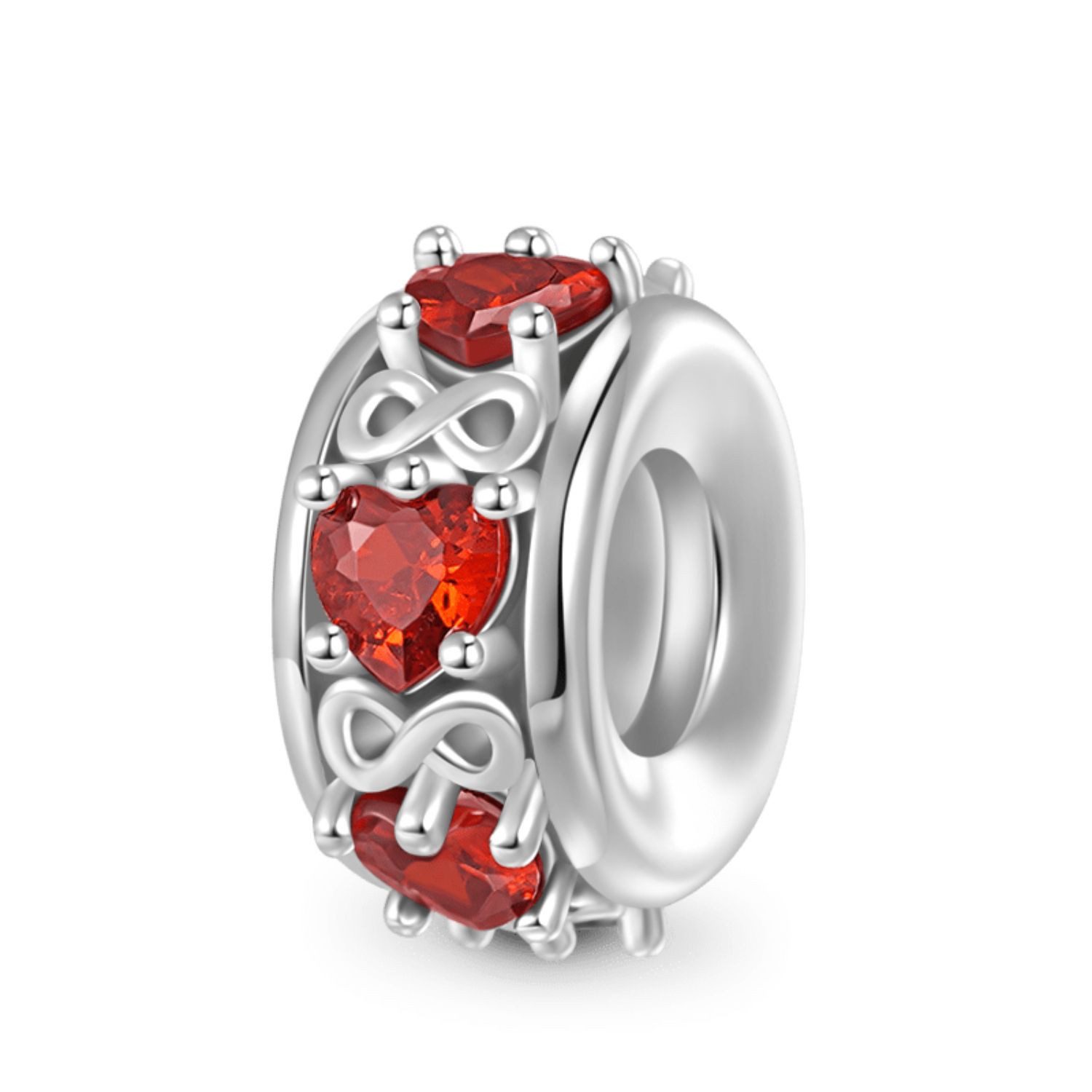Gnoce Bead Gnoce Charm Stopper Unendliche Liebe GYC191 Silber
