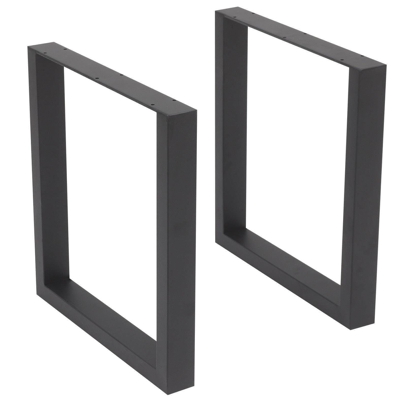 Youyijia Möbelfuß 2 Stück Metall Tischbeine 43x40cm Tischbeine Metall Schwarz