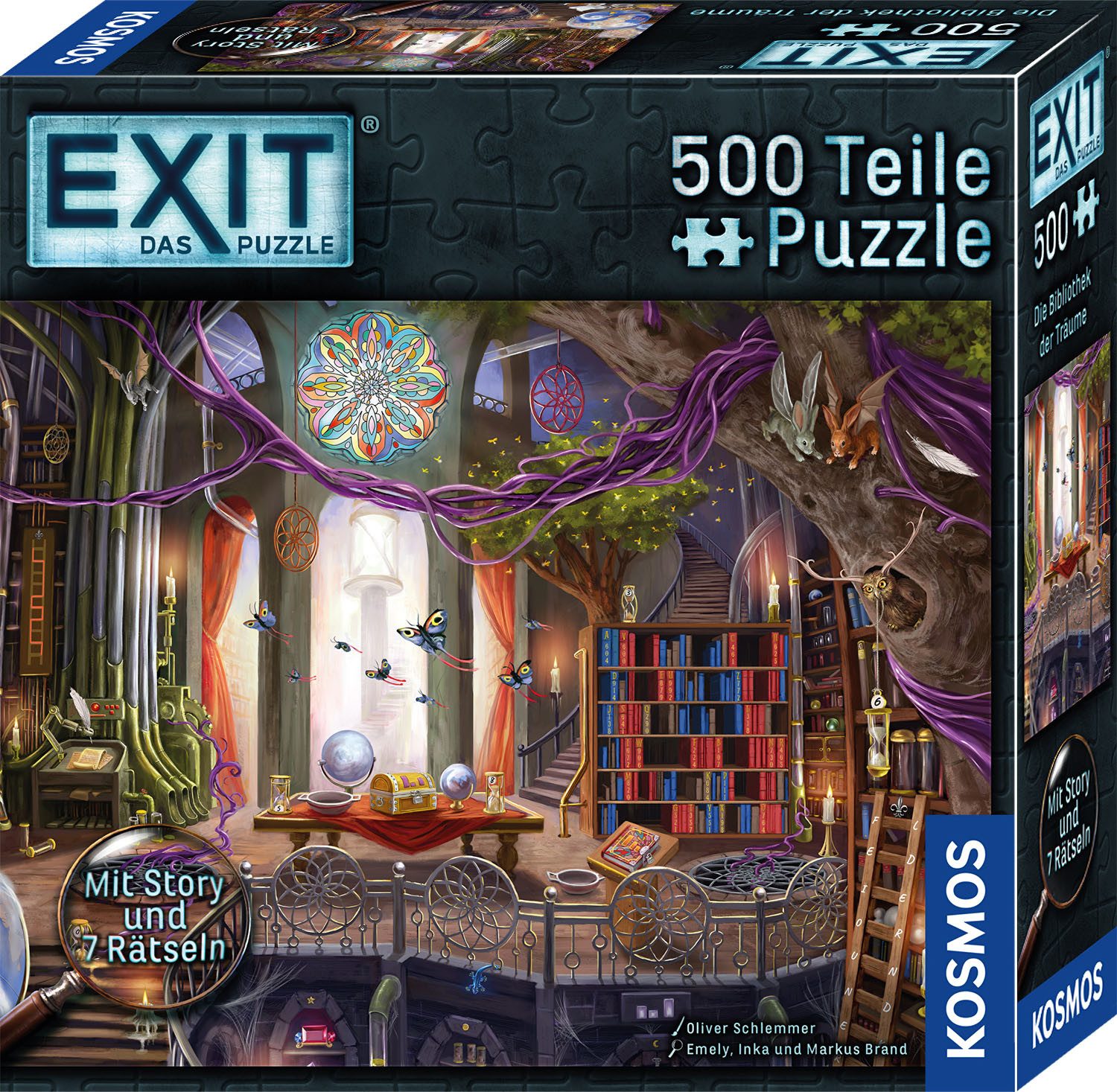 Kosmos Puzzle EXIT® Das Puzzle Die Bibliothek der Träume, 500 Puzzleteile, Made in Germany