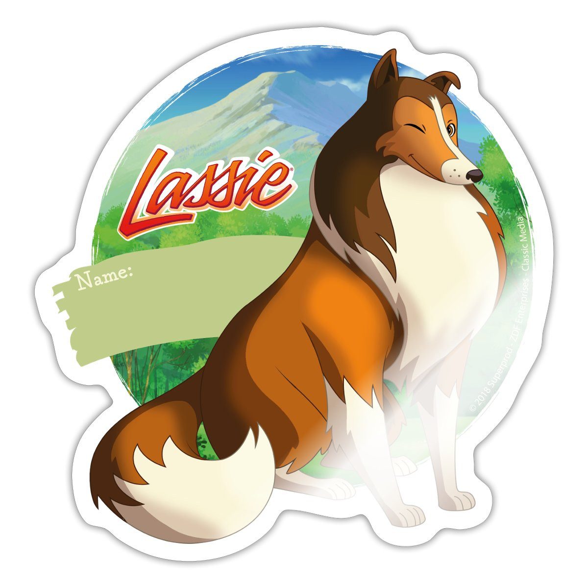 Spreadshirt Aufkleber Lassie Und Du Mit Eigenem Namen Sticker Aufkleber