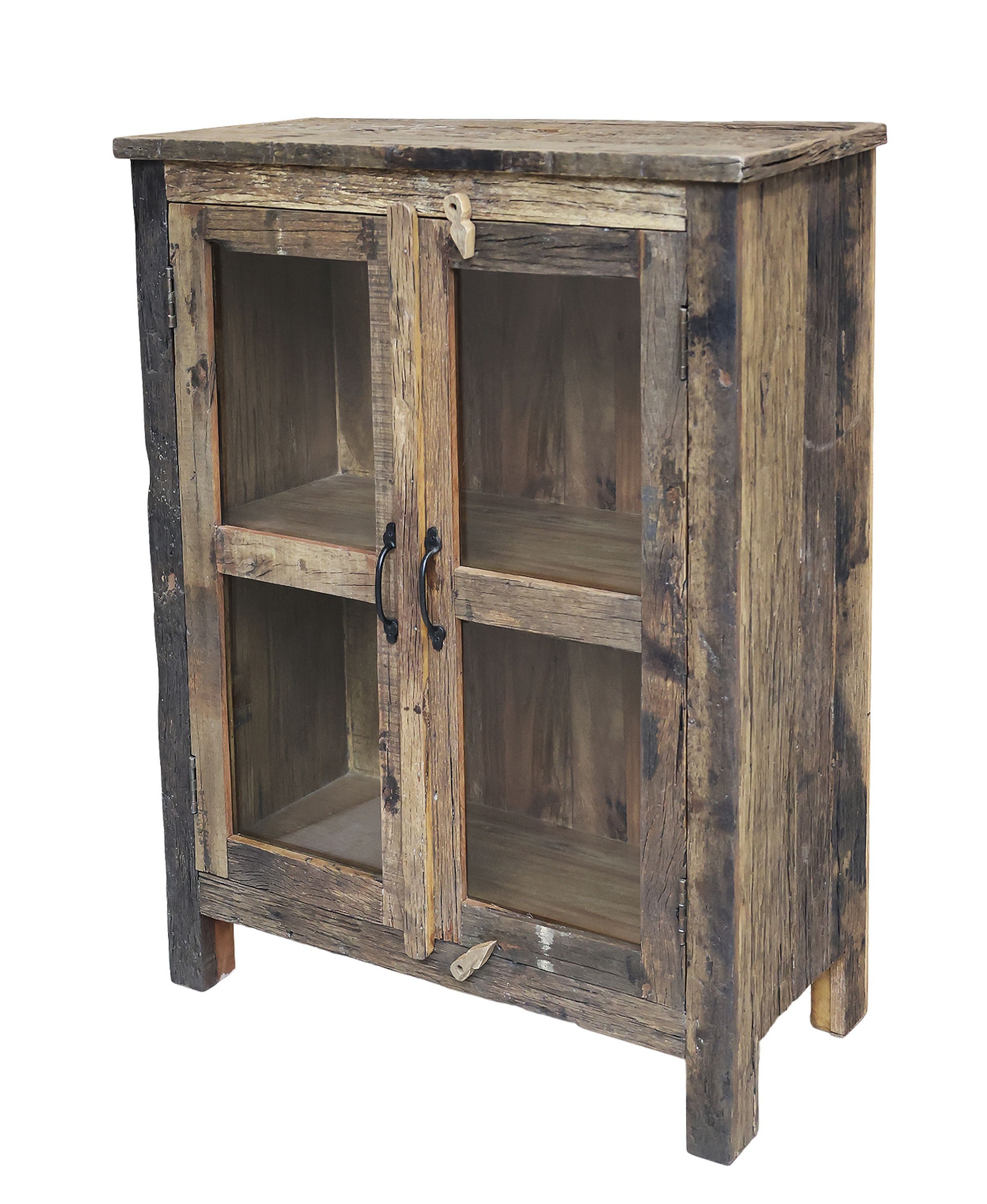 Kommode Chic Antique - Schrank Schränkchen Kommode aus altem Holz mit