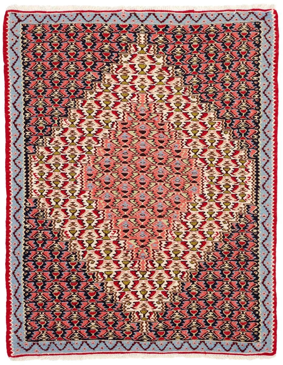 Orientteppich Kelim Senneh 78x100 Handgeknüpfter Orientteppich / Perserteppich, Nain Trading, rechteckig, Höhe: 4 mm