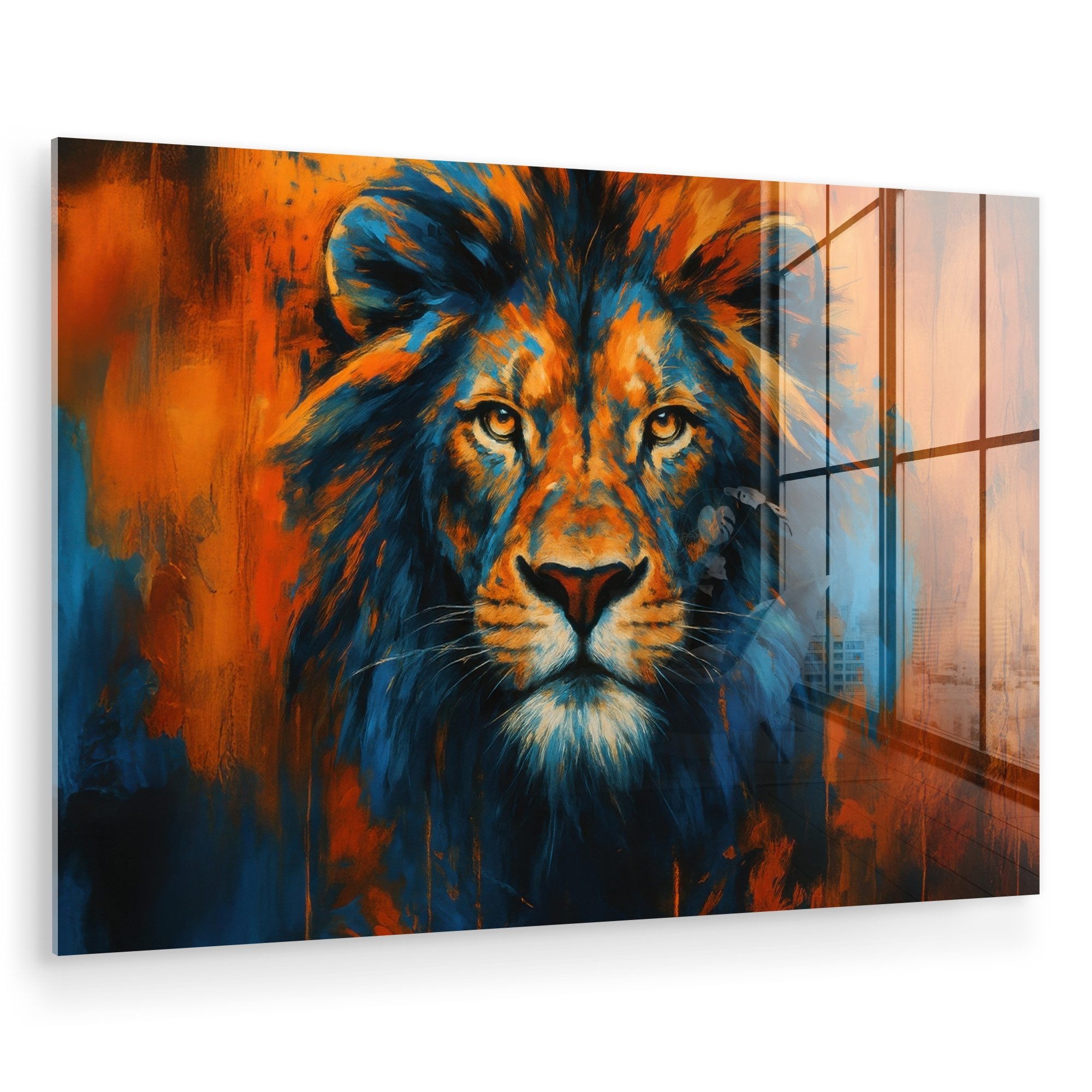 MuchoWow Acrylglasbild Kunstdrucke - Löwenkopf - günstig online kaufen