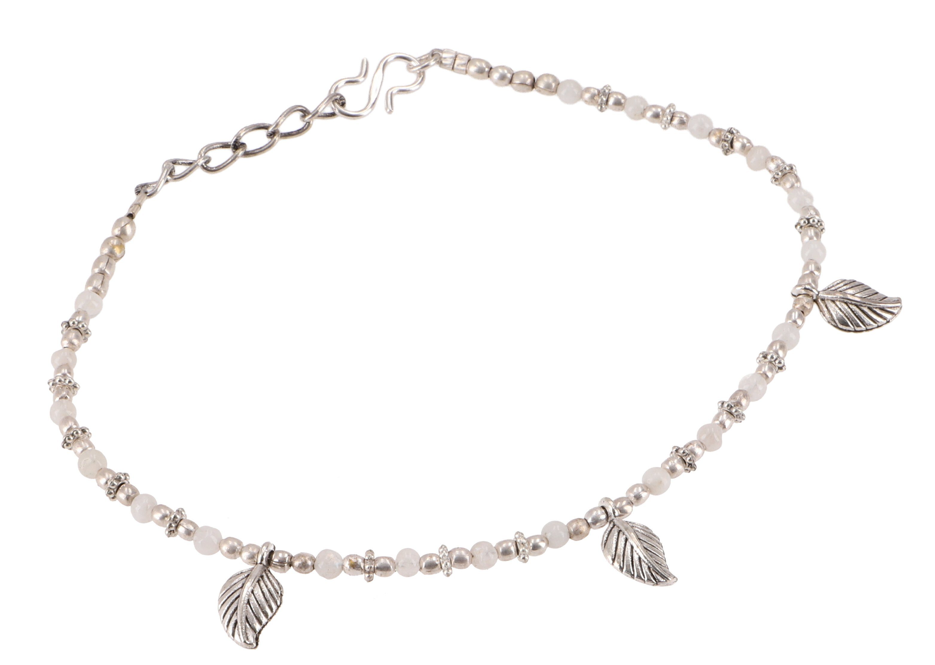 Guru-Shop Fußkette Indische Fußkette mit kleinen Perlen, Boho..