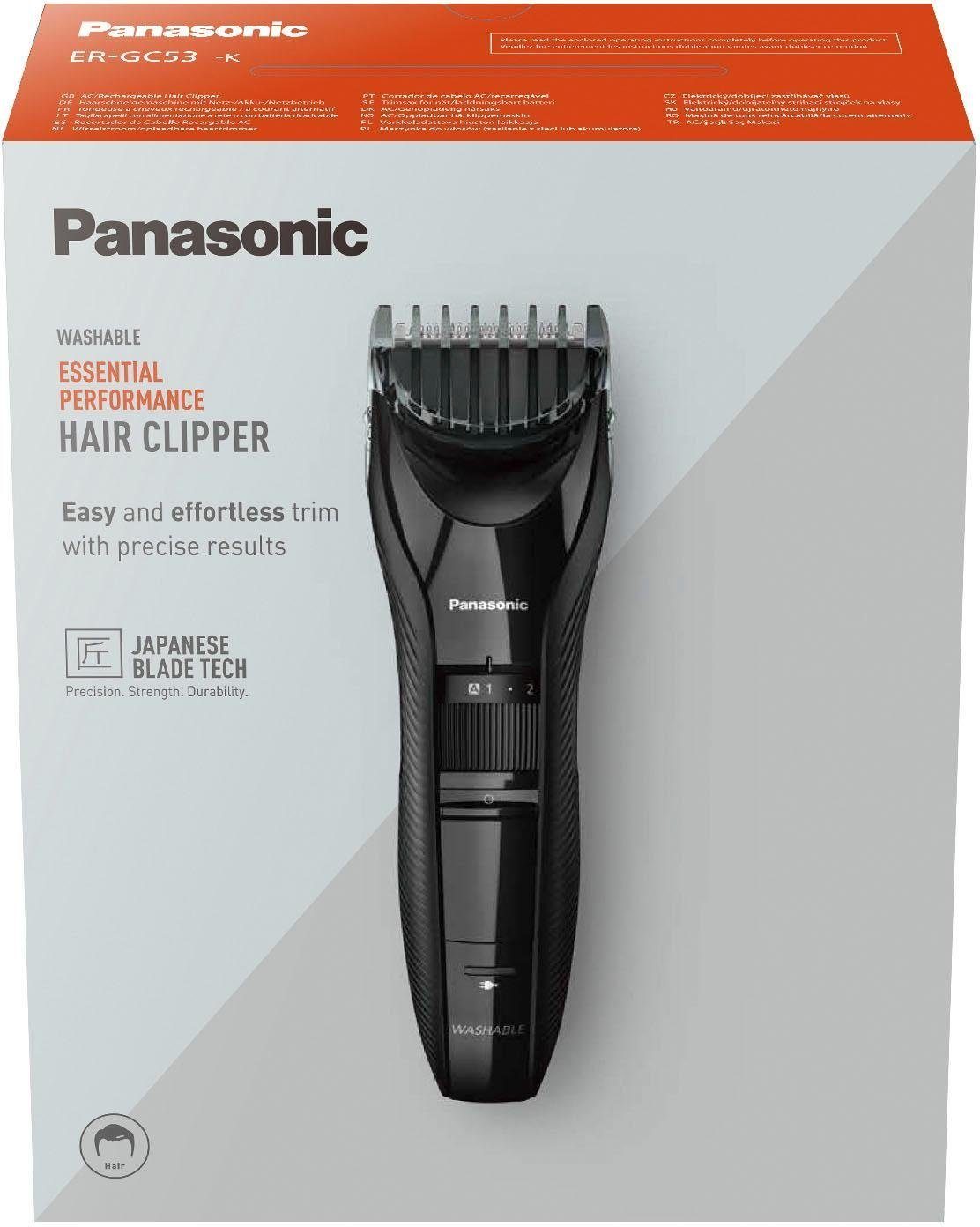 Panasonic Haarschneider ER-GC53-K503, Schnittlängen 19 mit