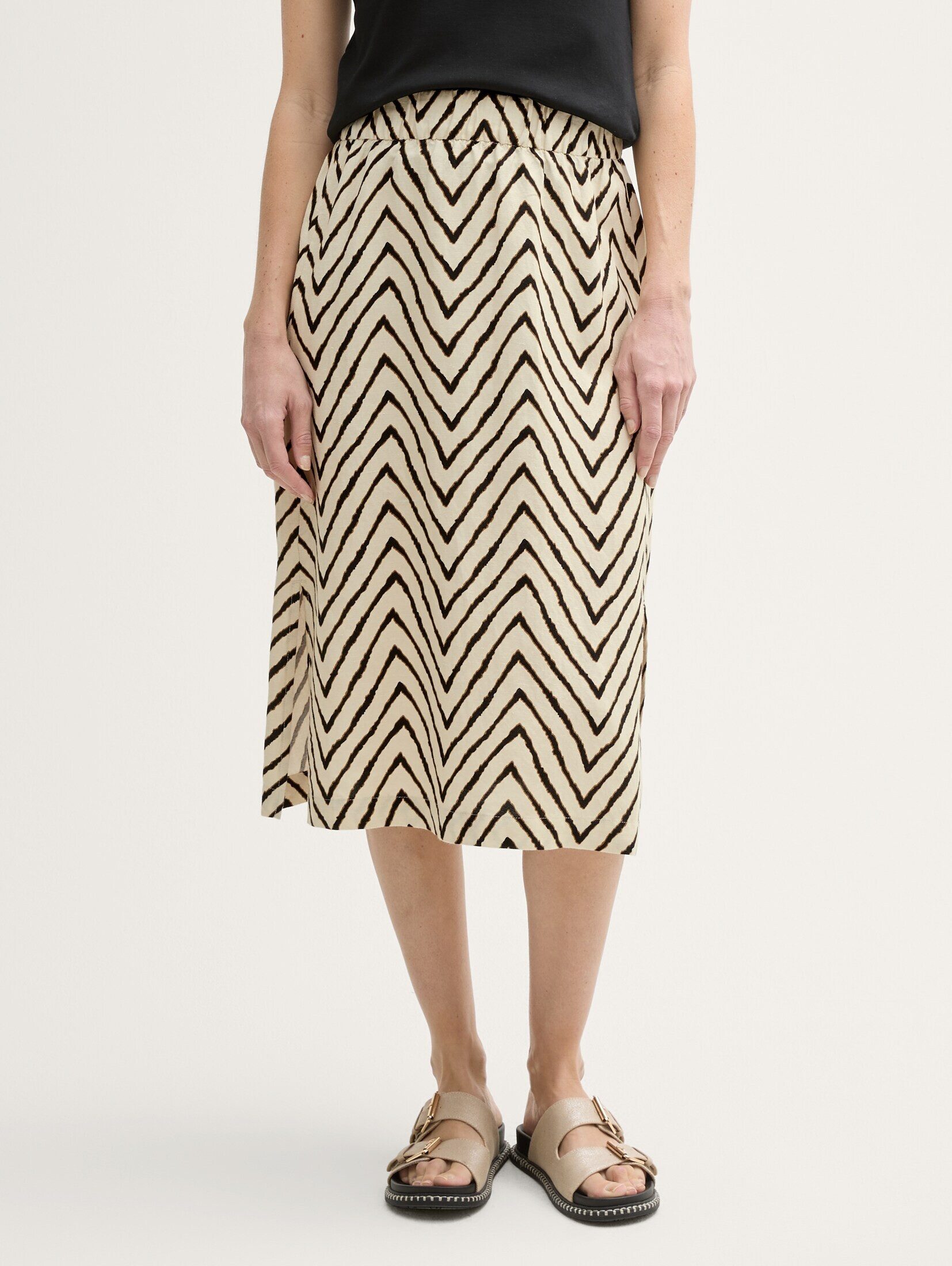 TOM TAILOR Sommerrock High Waist Midi-Rock günstig online kaufen