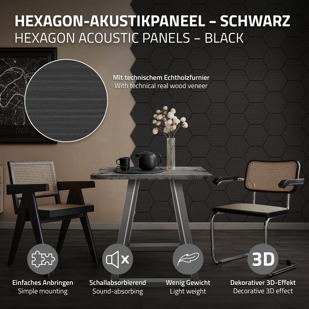 ML-DESIGN Wandpaneel 2er Set Akustikpaneele für günstig online kaufen