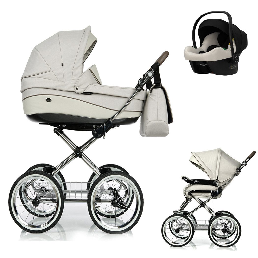Roan Kombi-Kinderwagen Emma Classic 4 in 1 mit Sportsitz, Autositz und Zubehör in 7 Цвета(ов)
