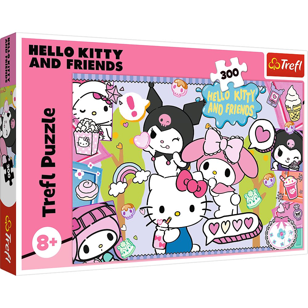 Trefl Puzzle Legespiel Kinderpuzzle Motivpuzzle, 300 Puzzleteile, 300 Teile, kalandriertes Papier, Hello Kitty Motiv