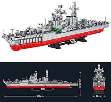 COIL Modellbausatz Military Warship,Elroy369Lion 1:275,STEM Modell Flugzeugträger, (2462-tlg)