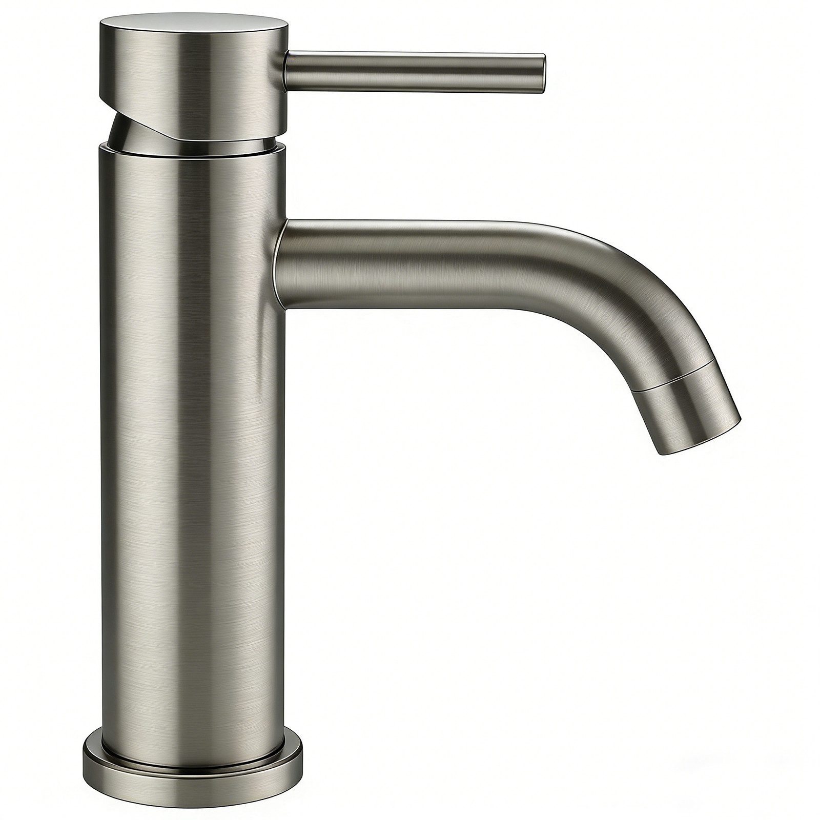AICA Waschtischarmatur Wasserhahn Waschbecken 304 Edelstahl, Einhandgriff, Badarmatur Robust & Platzsparend, Armatur aus 304 Edelstahl