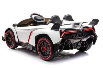 ES-Toys Elektro-Kinderauto Kinder Elektroauto Lamborghini, Belastbarkeit 50 kg, Veneno, Zweisitzer, EVA-Reifen, Radio