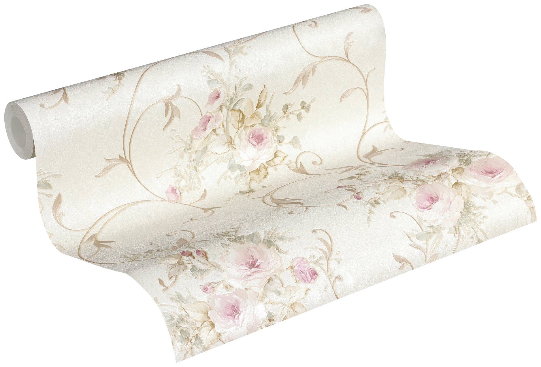 A.S. Création Vliestapete Romantico romantisch floral, leicht strukturiert, Wald, botanisch, floral, Ornament Tapete Blumen Tapeten Wohnzimmer modern Flur Design Optik. Reduzierter Preis € 38,94. Unverbindliche Preisempfehlung € 68,95, (€ 7,31 pro 1 qm)