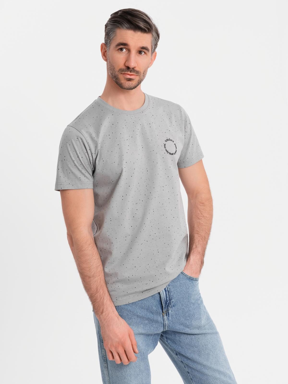Print-Shirt Bedrucktes Herren-T-Shirt aus Baumwolle mit Rundhalsausschnitt