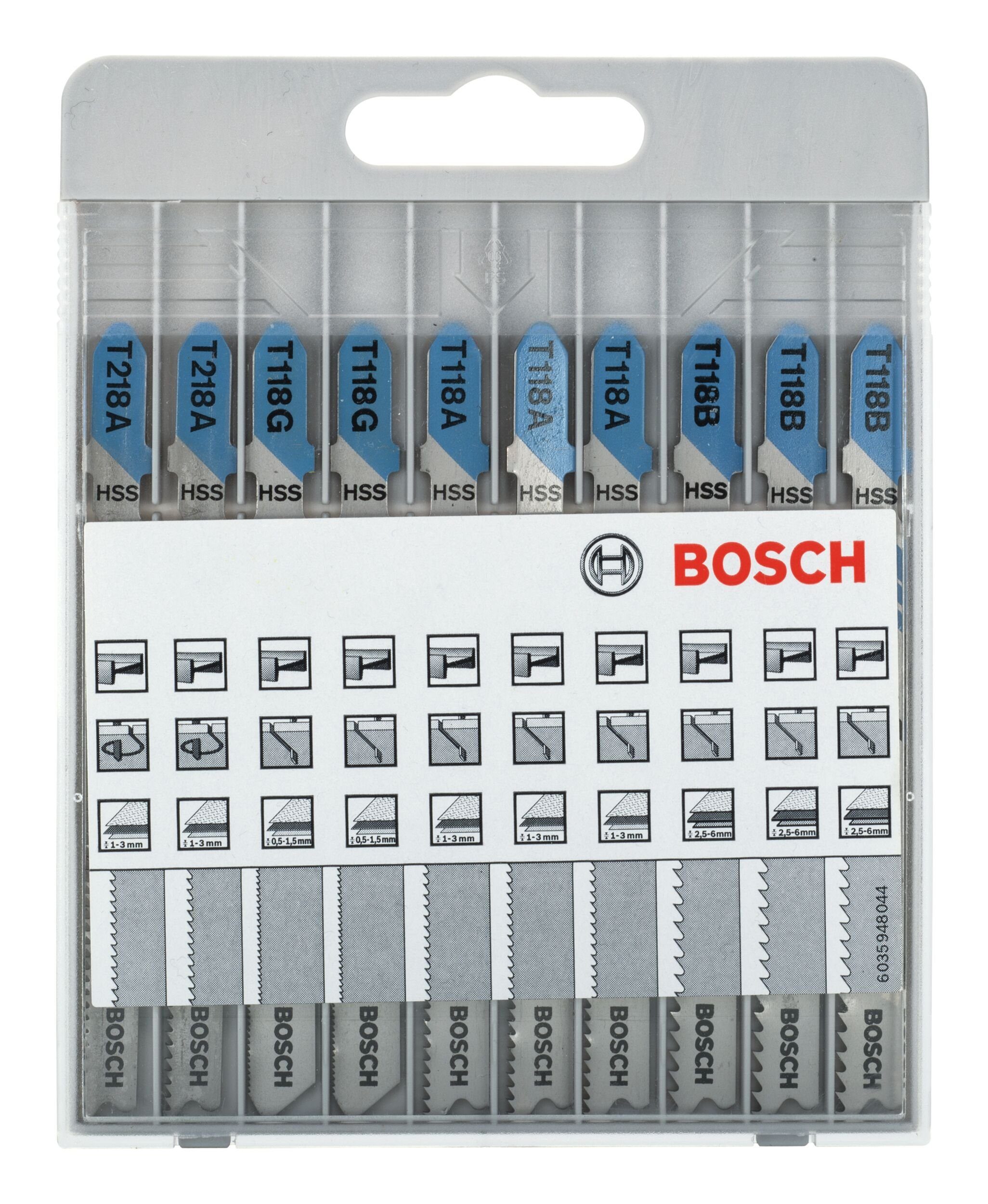 Basic Set 10-teilig for BOSCH - Stichsägeblatt, Metal