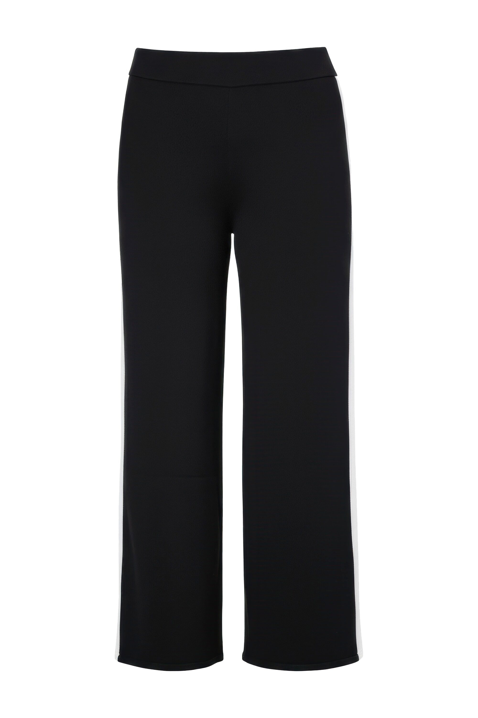Studio Untold Schlupfhose Strickhose Straight Legs Seitenstreifen