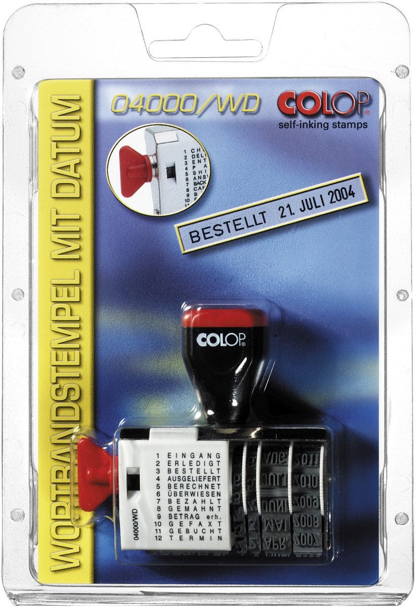 Stempel Wortbandstempel Colop 04000 WD Variotext mit Datum