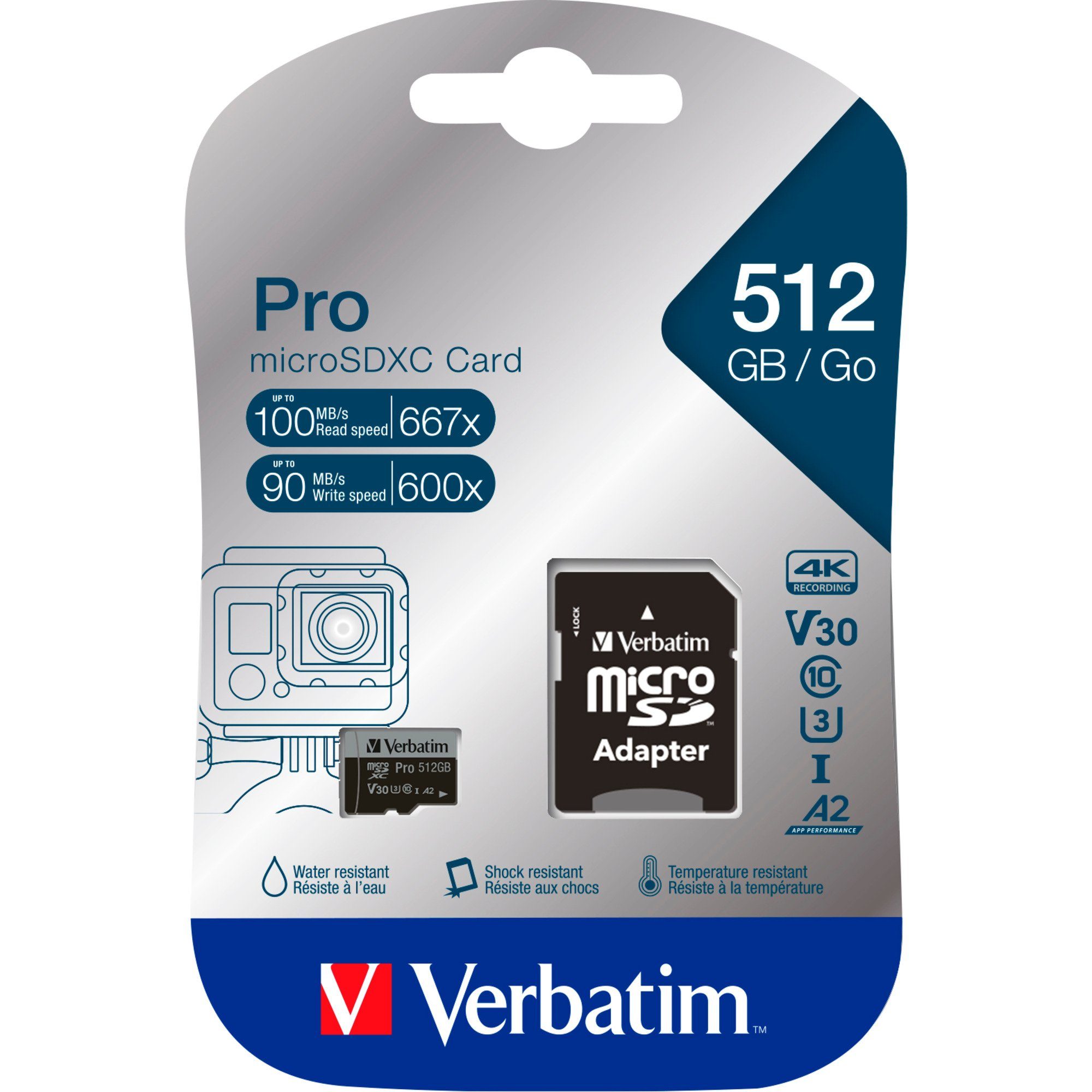 Verbatim microSDXCKarte Speicherkarte (4KVideounterstützung, A2